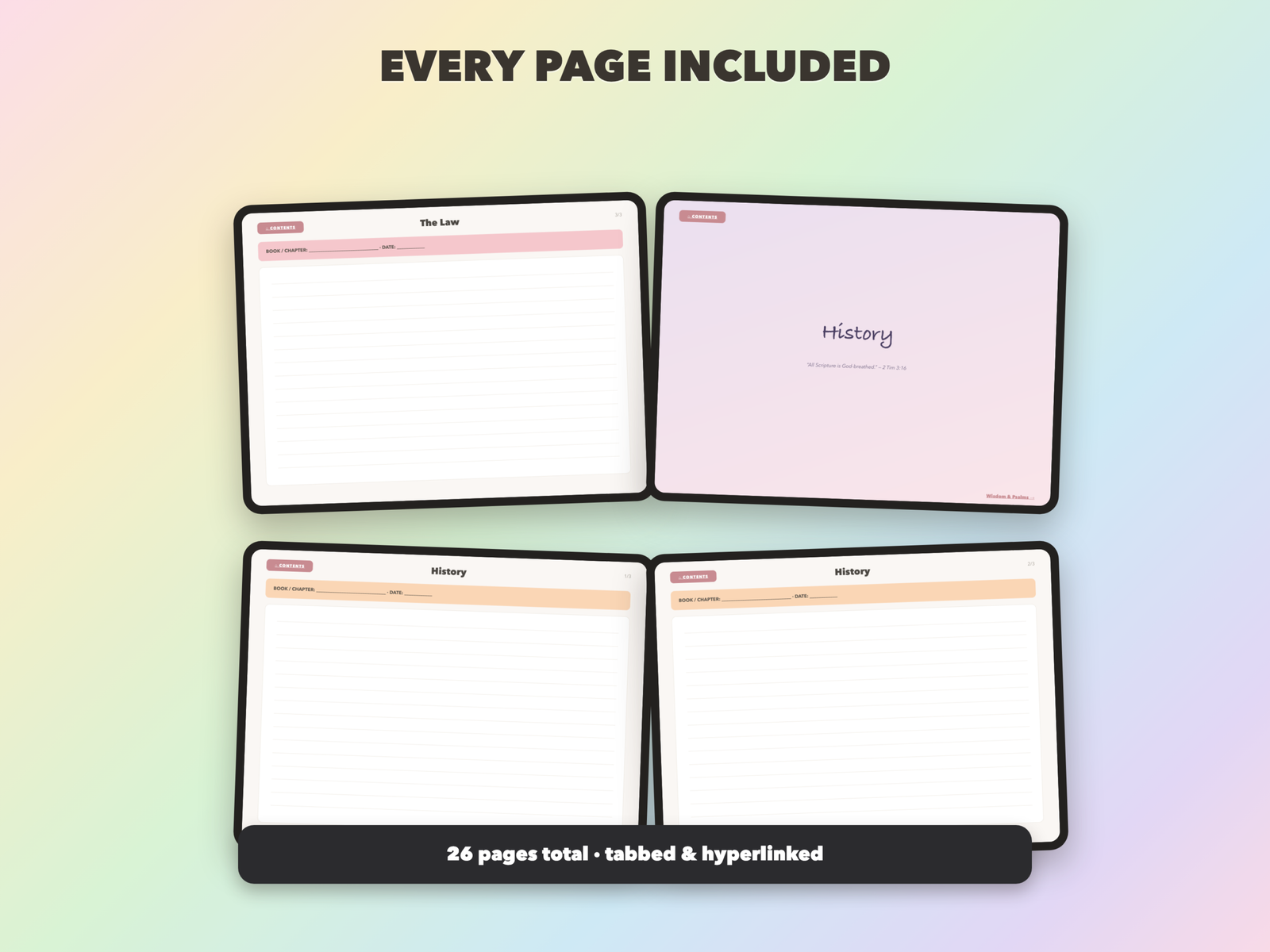 Bible Study Notebook | Christian Digital Notebook | Tabbed Hyperlinked GoodNotes iPad | Bible - Image 12