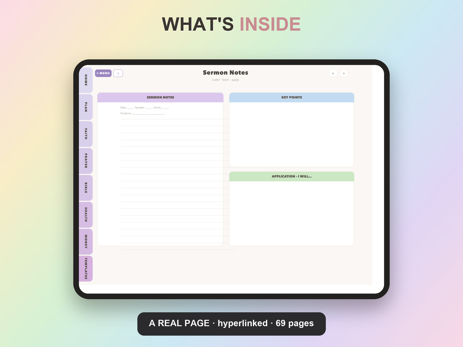 Worship Leader Planner Undated | Christian Faith Planner GoodNotes iPad | Lavender - Image 15