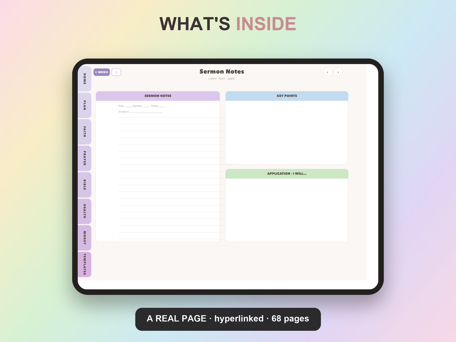 Christian Lent Planner Undated | Christian Faith Planner GoodNotes iPad | Lavender - Image 15