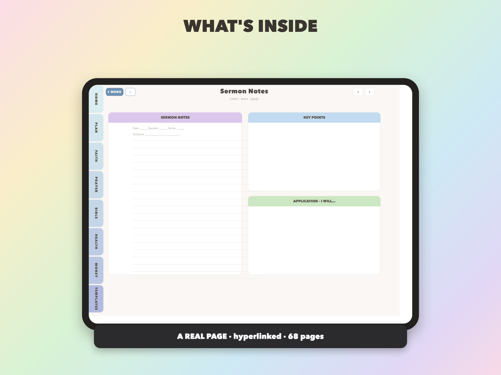 Prayer Life Planner Undated | Christian Faith Planner GoodNotes iPad | Dusty Blue - Image 15