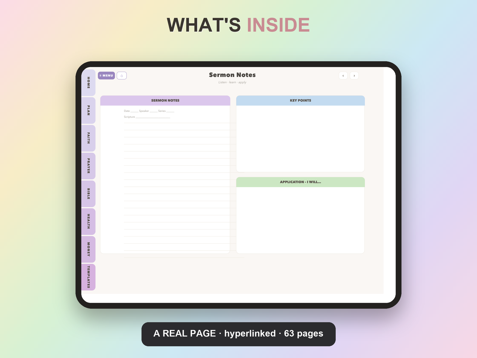 Gratitude Planner Undated | Christian Faith Planner GoodNotes iPad | Prayer, Bible Reading, Devotion | Lavender - Image 15