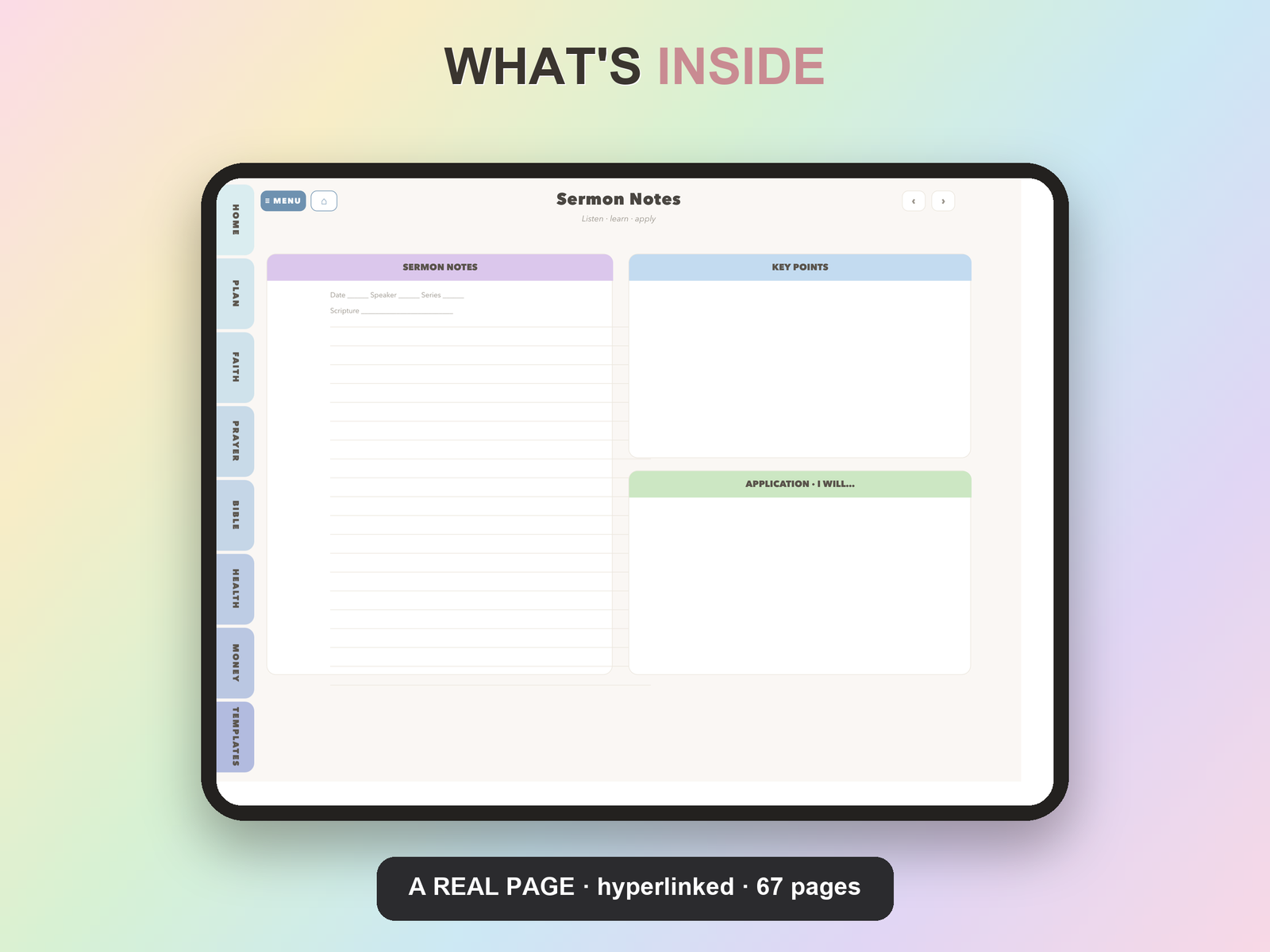 Christian Reading List Planner Undated | Christian Faith Planner GoodNotes iPad | Dusty Blue - Image 15
