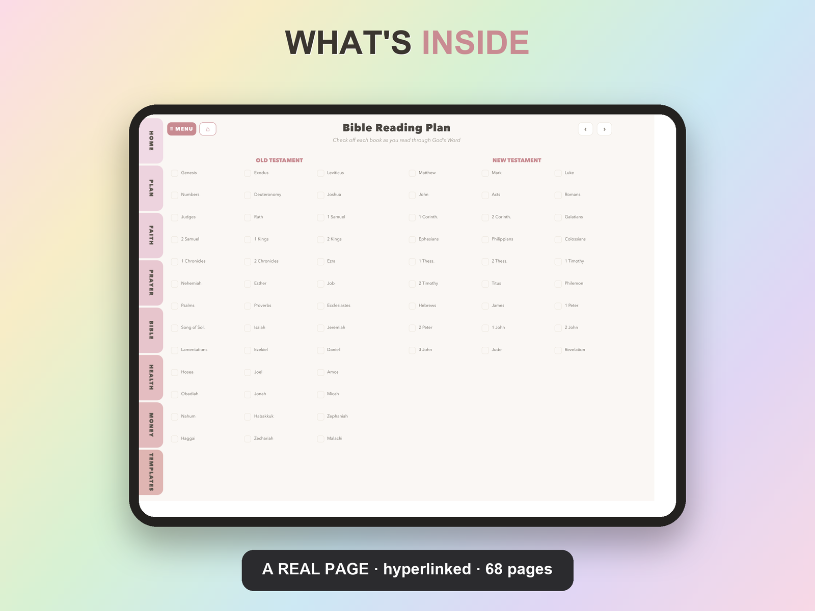 Christian Travel Planner Undated | Christian Faith Planner GoodNotes iPad | Blush Pink - Image 15