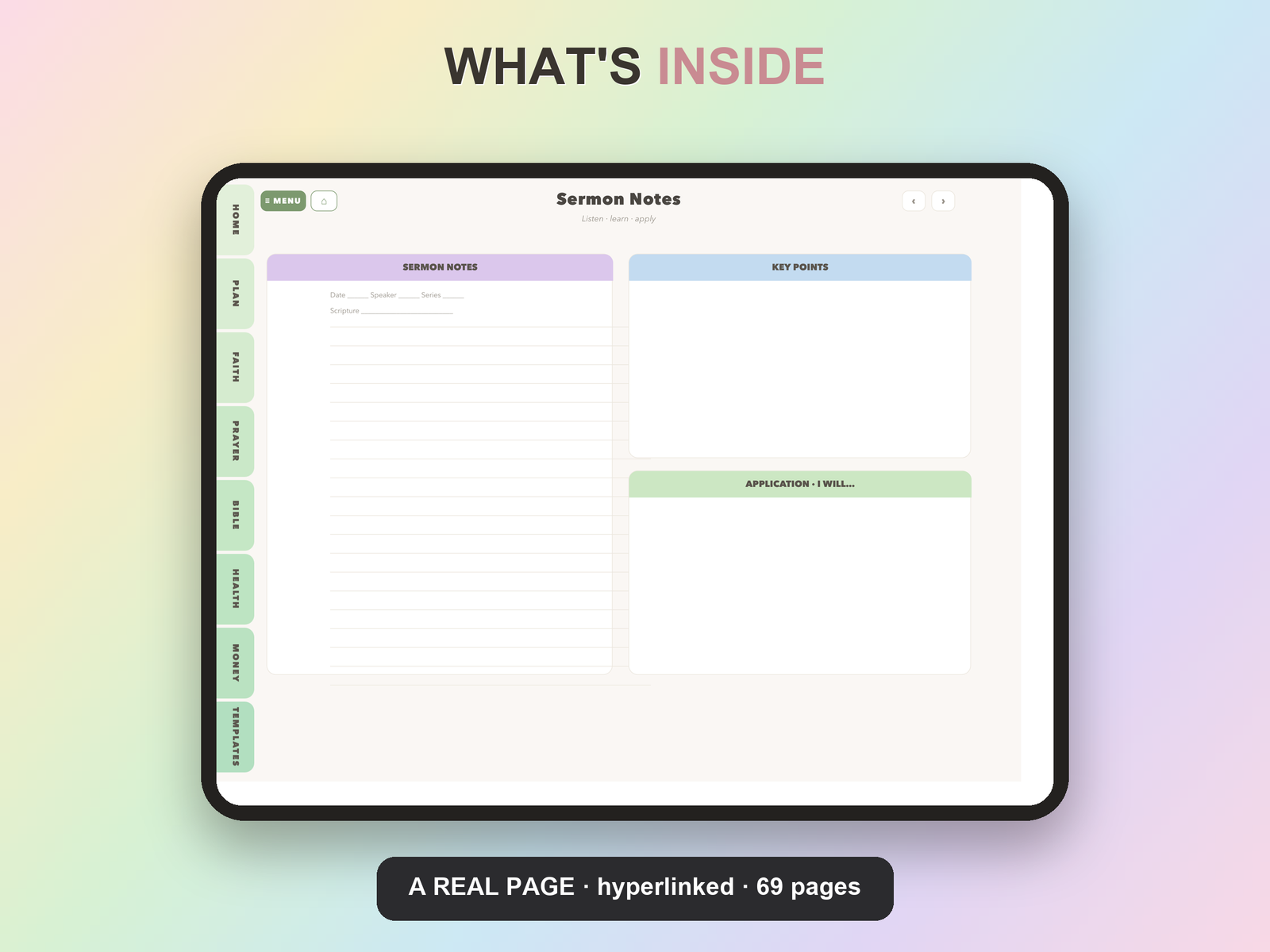 Bible Reading Plan Planner Undated | Christian Faith Planner GoodNotes iPad | Sage Green - Image 15