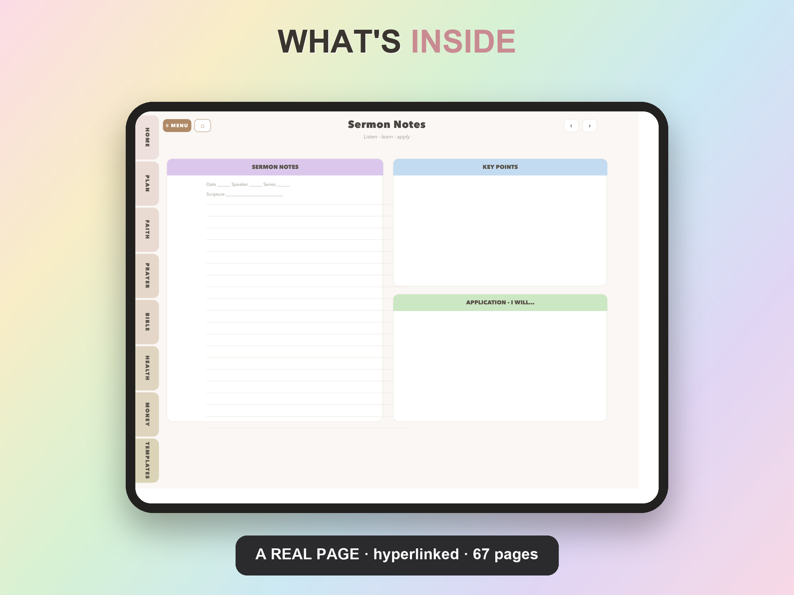 Faith 90-Day Goals Planner Undated | Christian Faith Planner GoodNotes iPad | Neutral Boho - Image 15