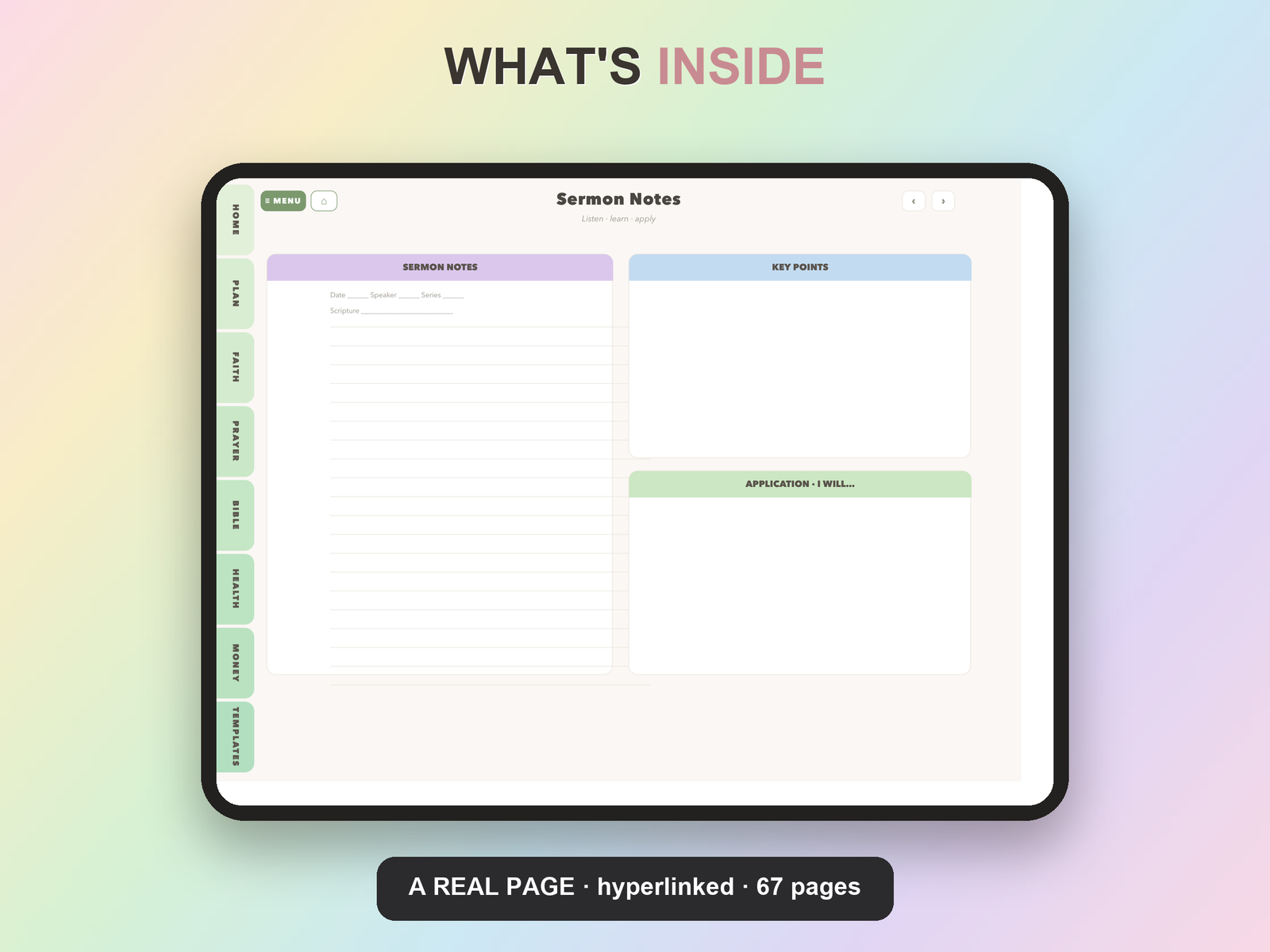Bible Journaling Planner Undated | Christian Faith Planner GoodNotes iPad | Sage Green - Image 15