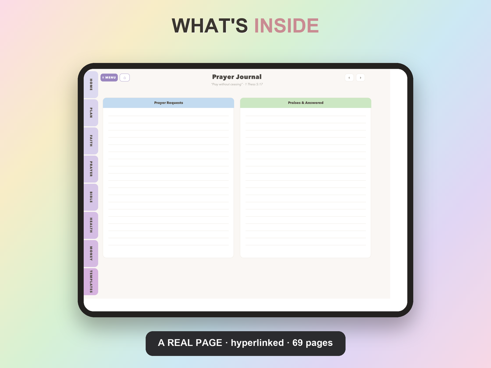 Christian Mom Planner Undated | Christian Faith Planner GoodNotes iPad | Lavender - Image 16