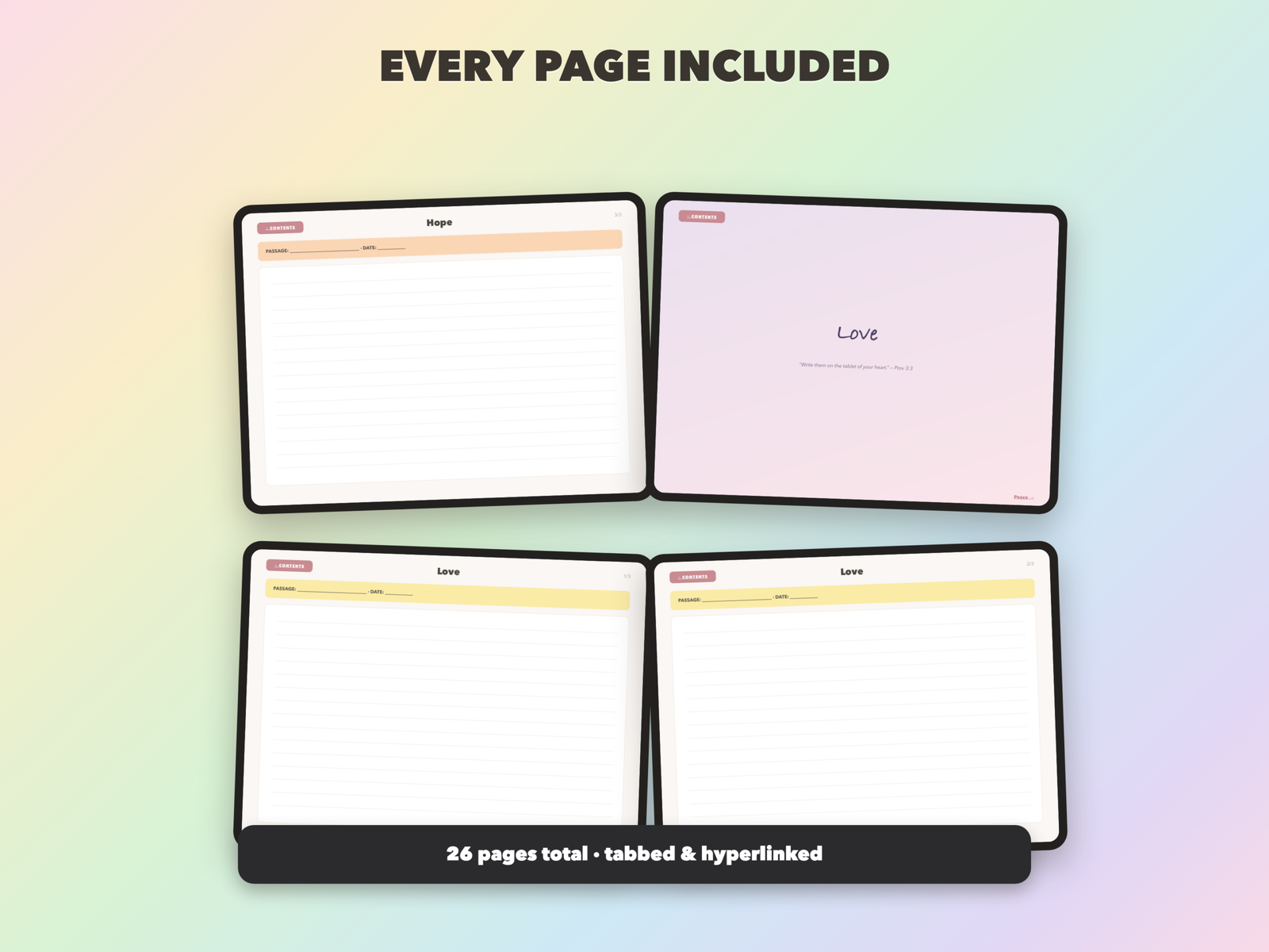 Scripture Writing Notebook | Christian Digital Notebook | Tabbed Hyperlinked GoodNotes iPad | Bible - Image 13