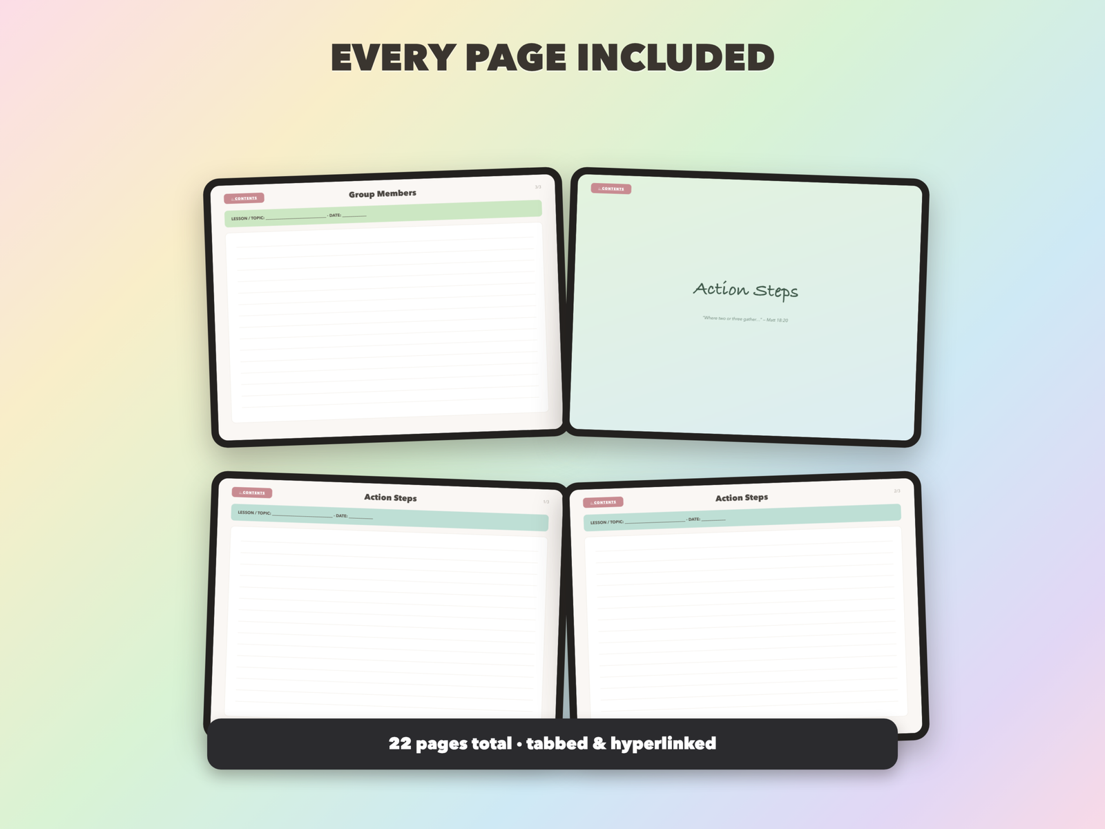 Small Group Notebook | Christian Digital Notebook | Tabbed Hyperlinked GoodNotes iPad | Bible - Image 13