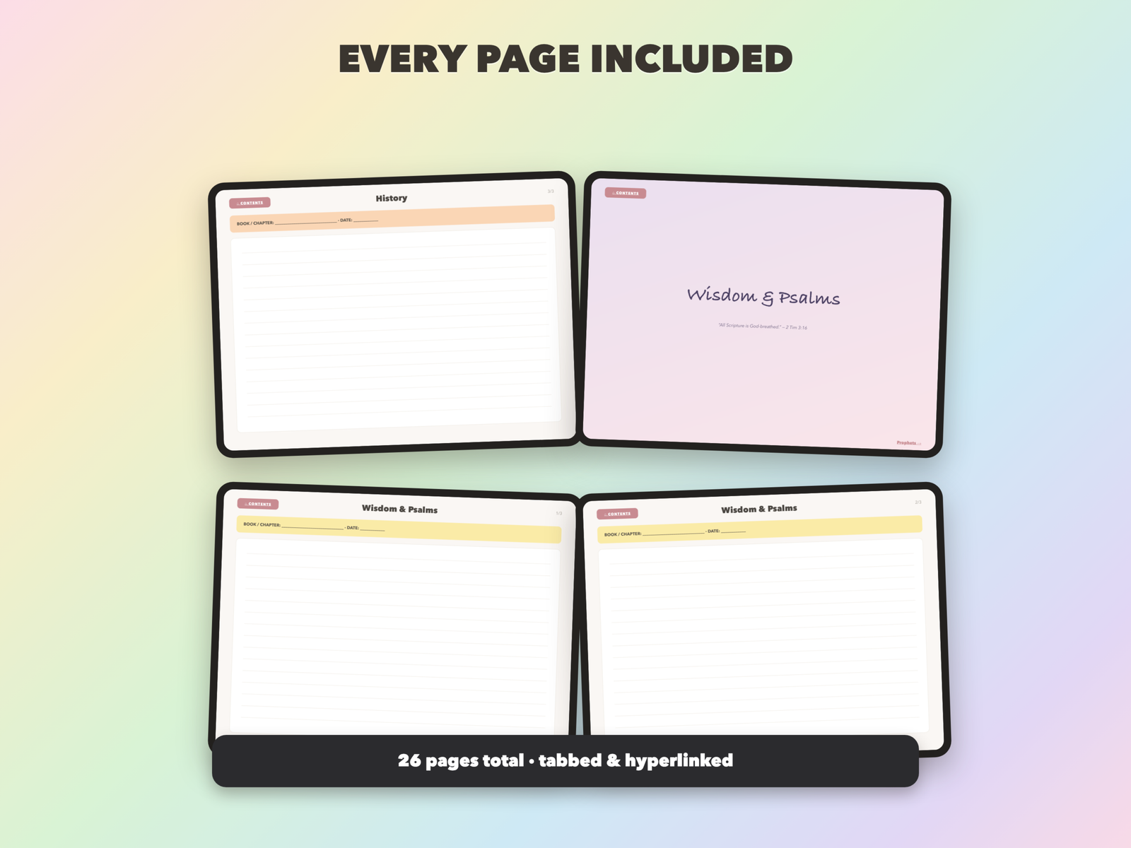 Bible Study Notebook | Christian Digital Notebook | Tabbed Hyperlinked GoodNotes iPad | Bible - Image 13