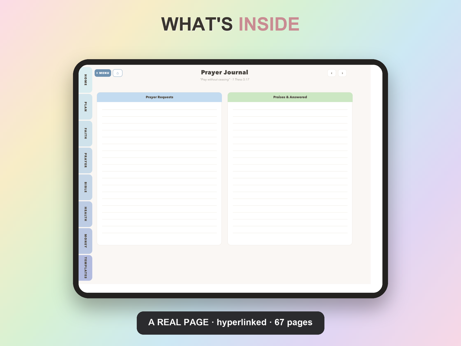 Christian Reading List Planner Undated | Christian Faith Planner GoodNotes iPad | Dusty Blue - Image 16