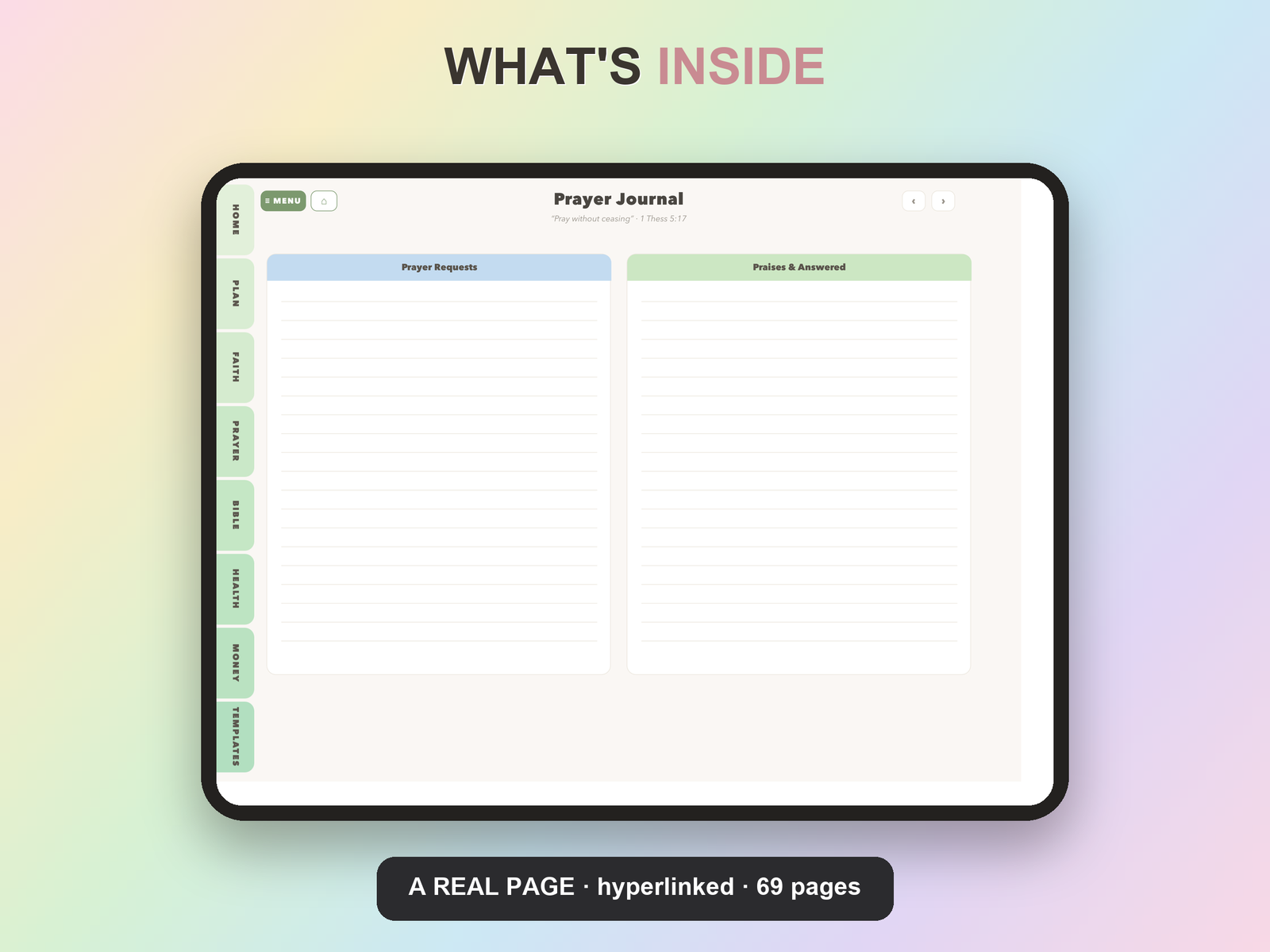 Bible Reading Plan Planner Undated | Christian Faith Planner GoodNotes iPad | Sage Green - Image 16