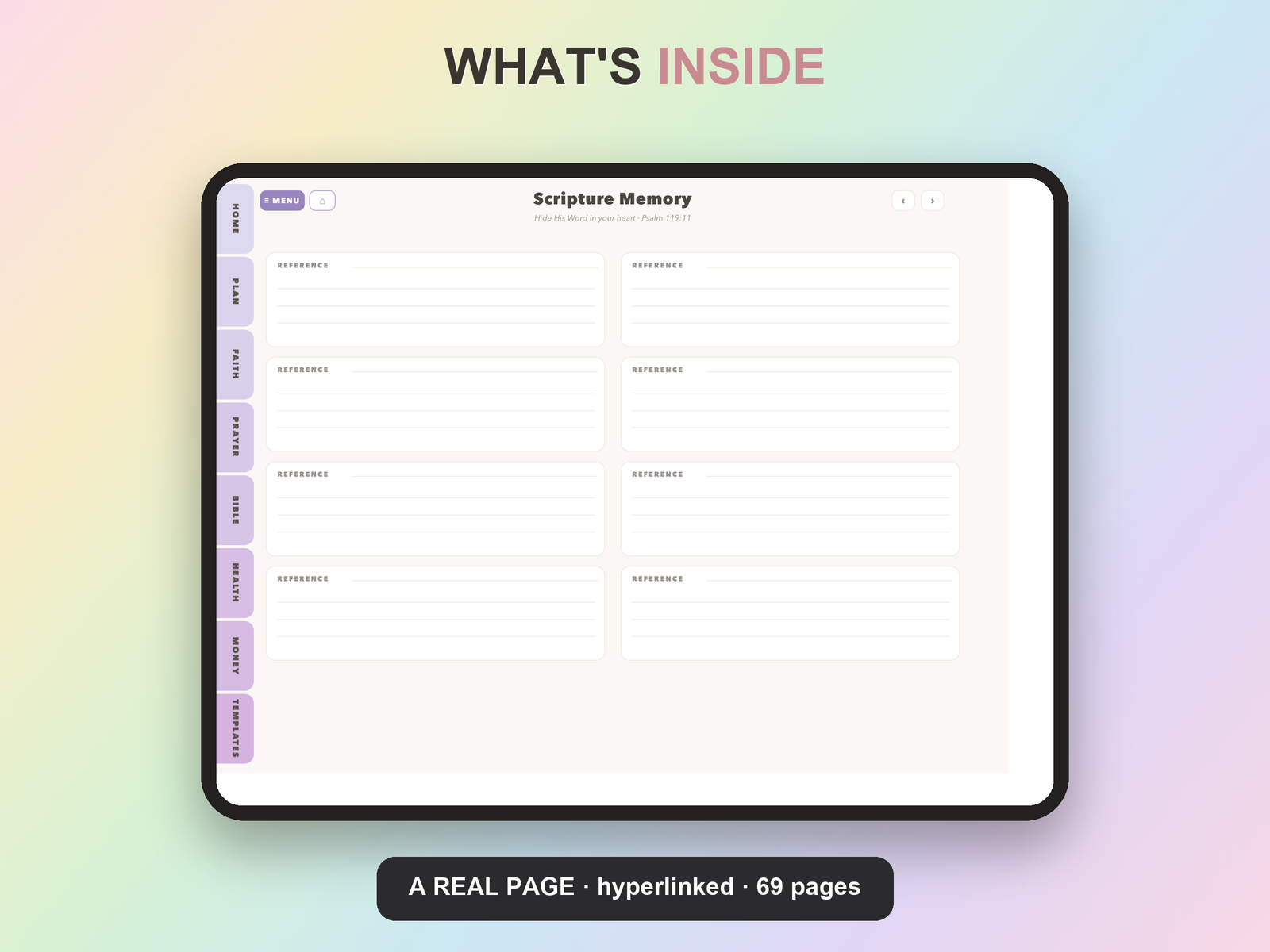 Christian Mom Planner Undated | Christian Faith Planner GoodNotes iPad | Lavender - Image 17