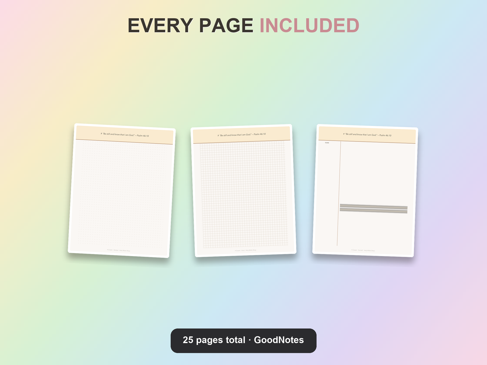 Neutral Boho Note Paper | Christian Digital Note Paper | Scripture GoodNotes Notability | Bible Study - Image 14