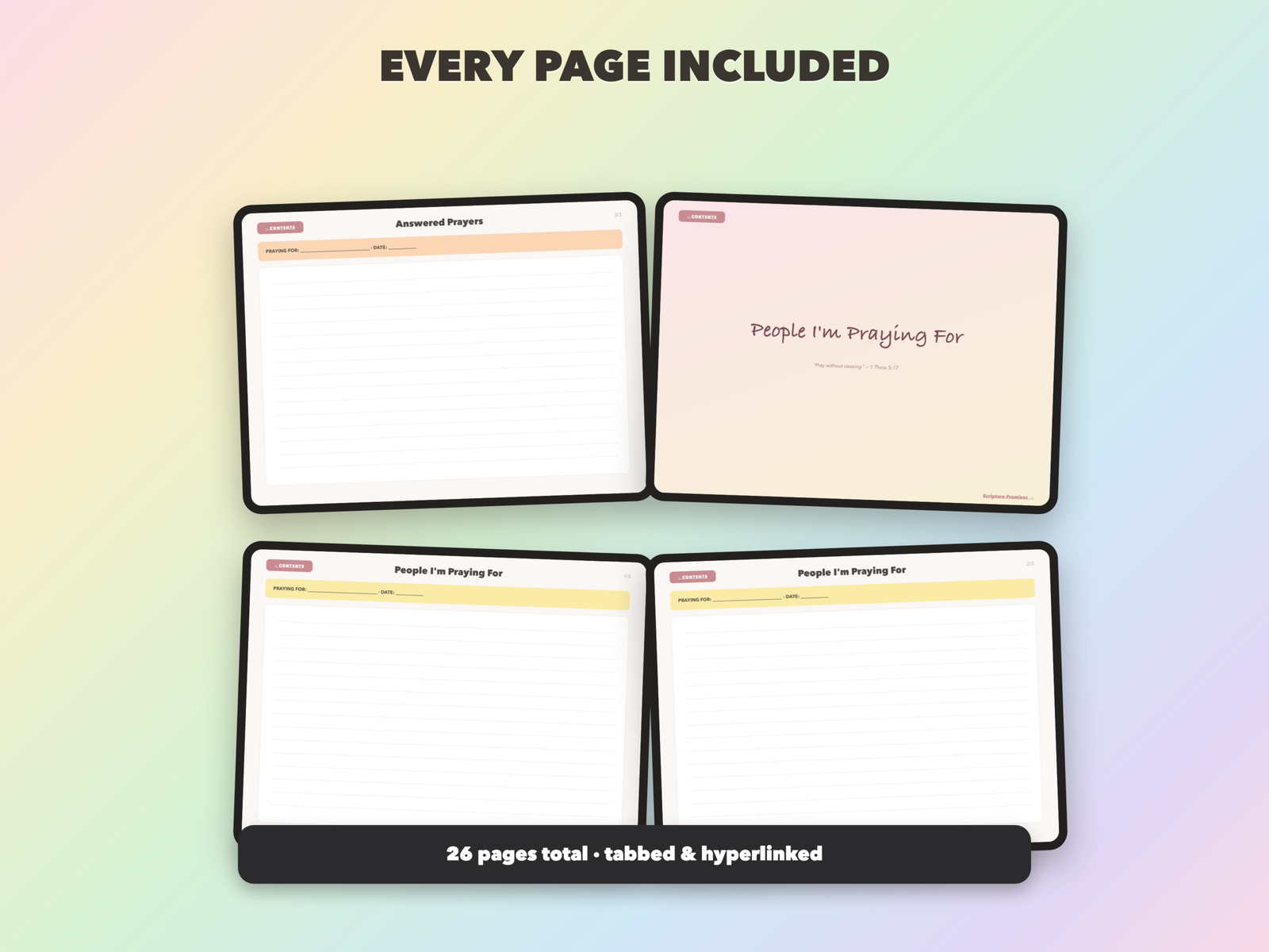 Prayer Notebook | Christian Digital Notebook | Tabbed Hyperlinked GoodNotes iPad | Bible - Image 14