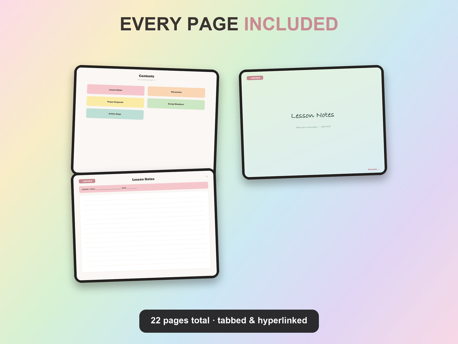 Small Group Notebook | Christian Digital Notebook | Tabbed Hyperlinked GoodNotes iPad | Bible - Image 14