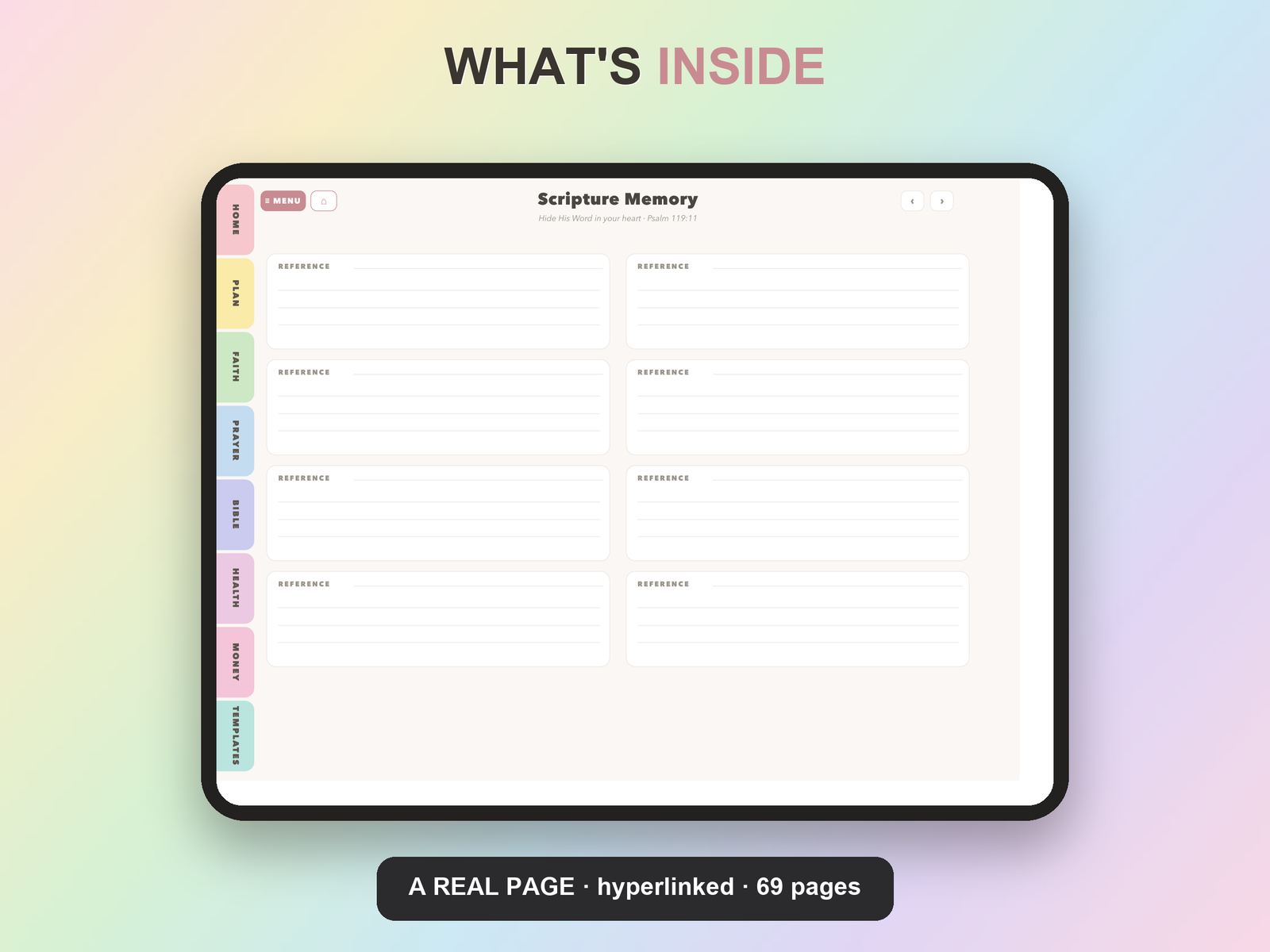 Faith ADHD Planner Undated | Christian Faith Planner GoodNotes iPad | Pastel Rainbow - Image 17