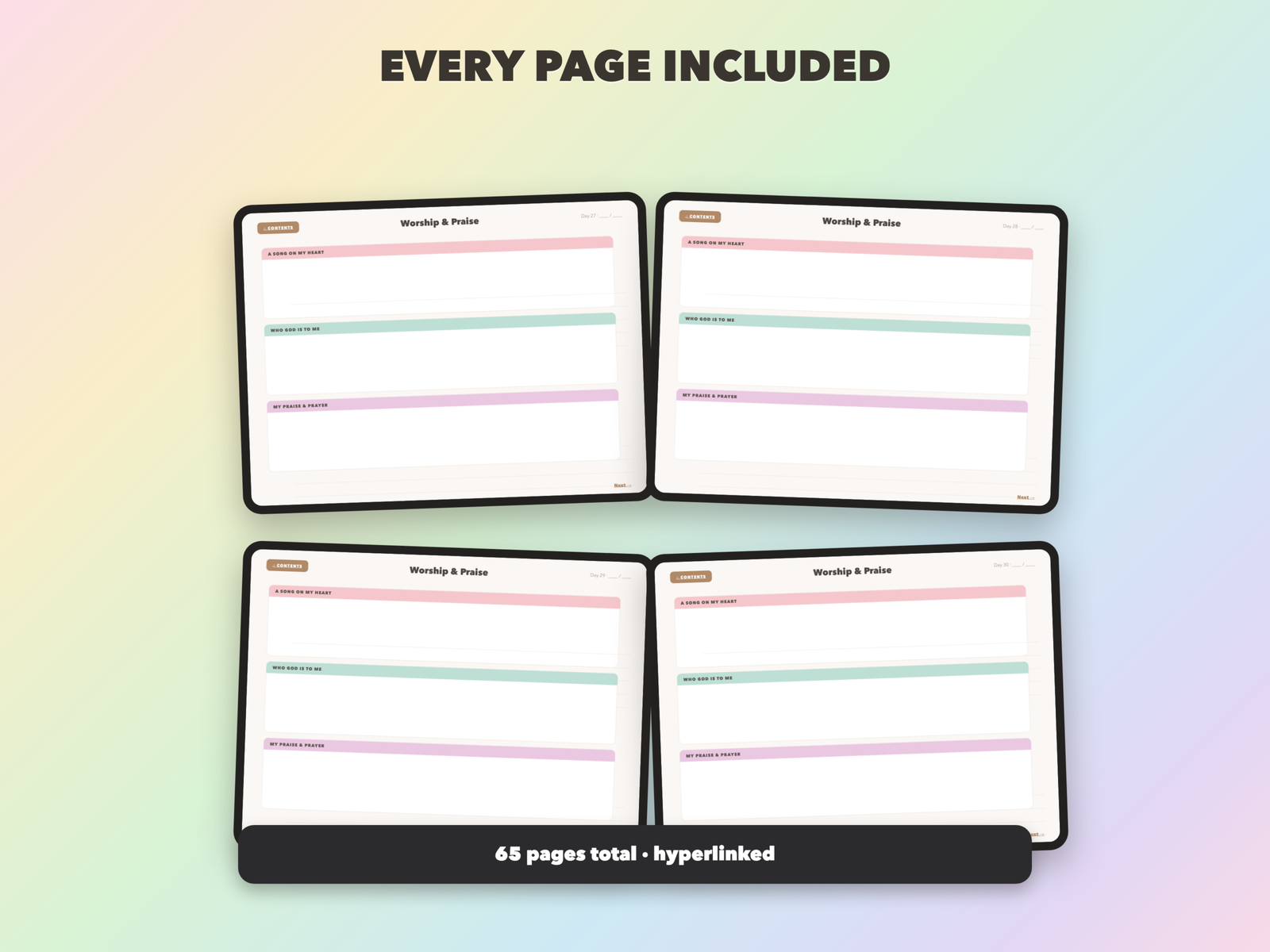 Worship Journal | Christian Digital Journal | Hyperlinked GoodNotes iPad | Faith Devotional - Image 16