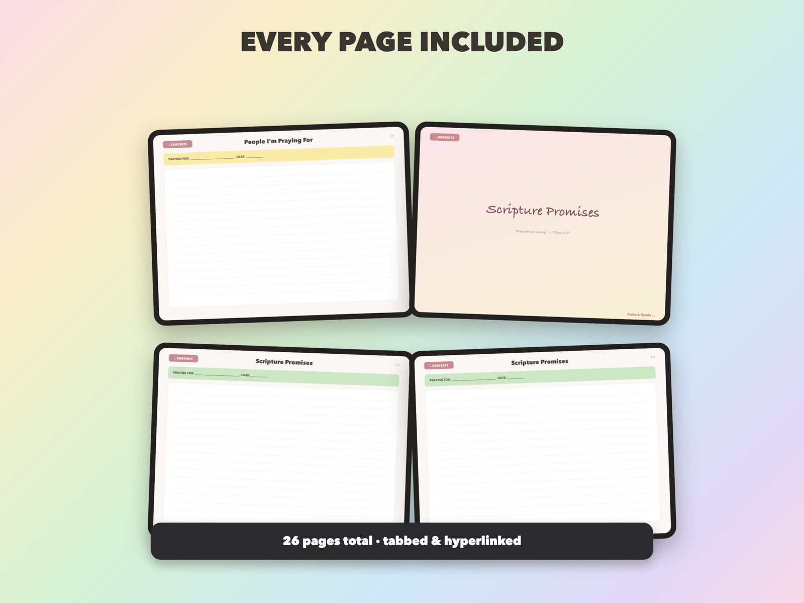 Prayer Notebook | Christian Digital Notebook | Tabbed Hyperlinked GoodNotes iPad | Bible - Image 15