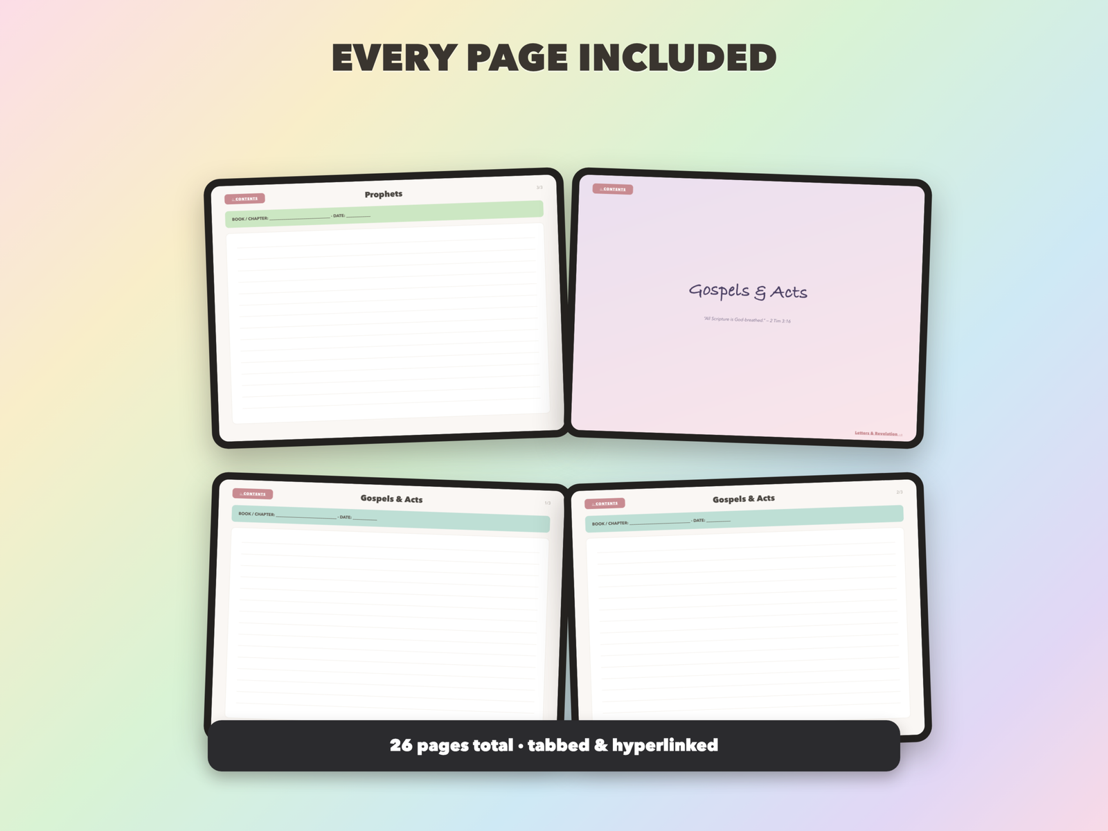 Bible Study Notebook | Christian Digital Notebook | Tabbed Hyperlinked GoodNotes iPad | Bible - Image 15
