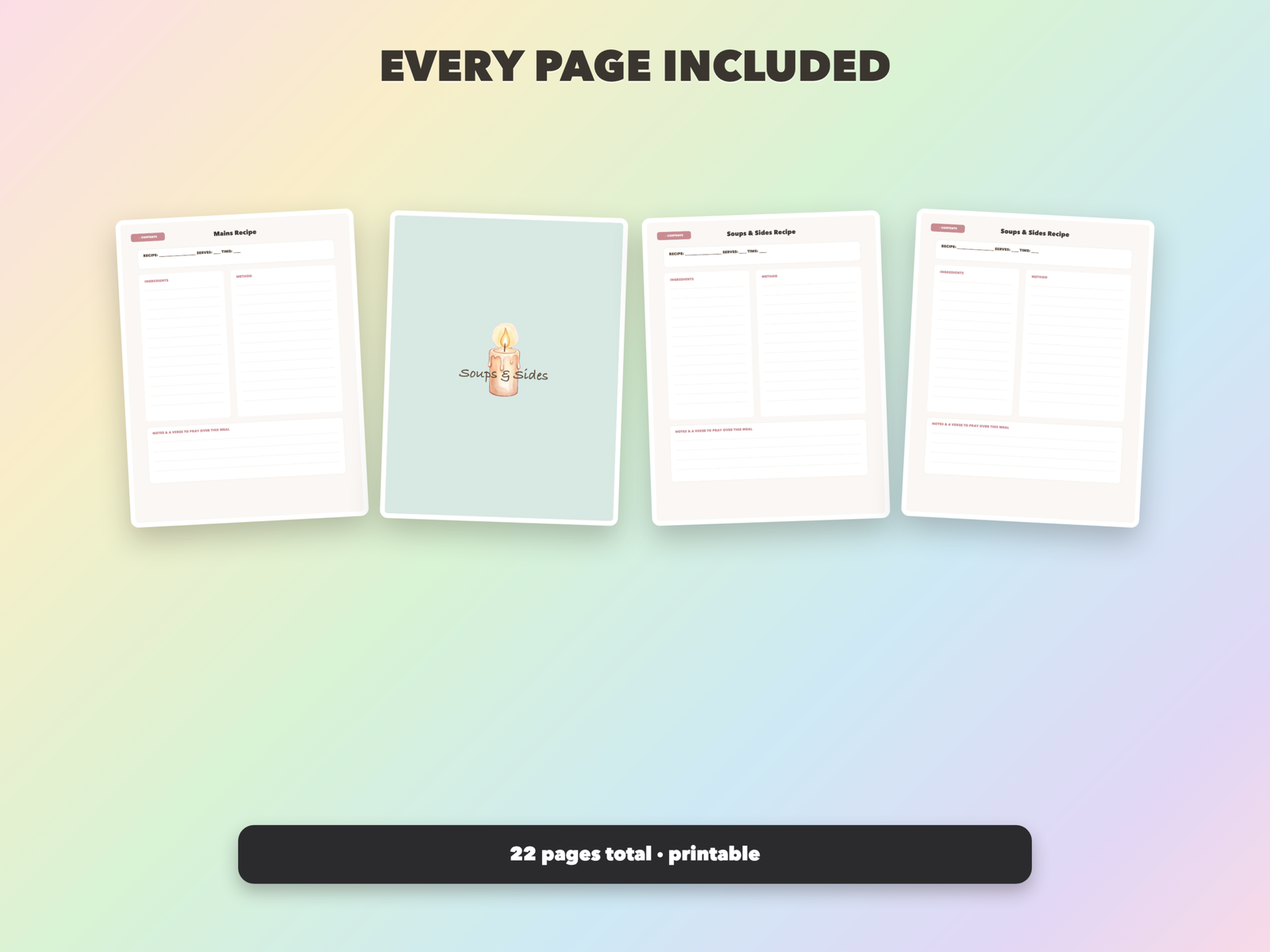 Faith Family Recipe Book | Christian Printable | Faith Digital Download | Bible | Instant Download - Image 15