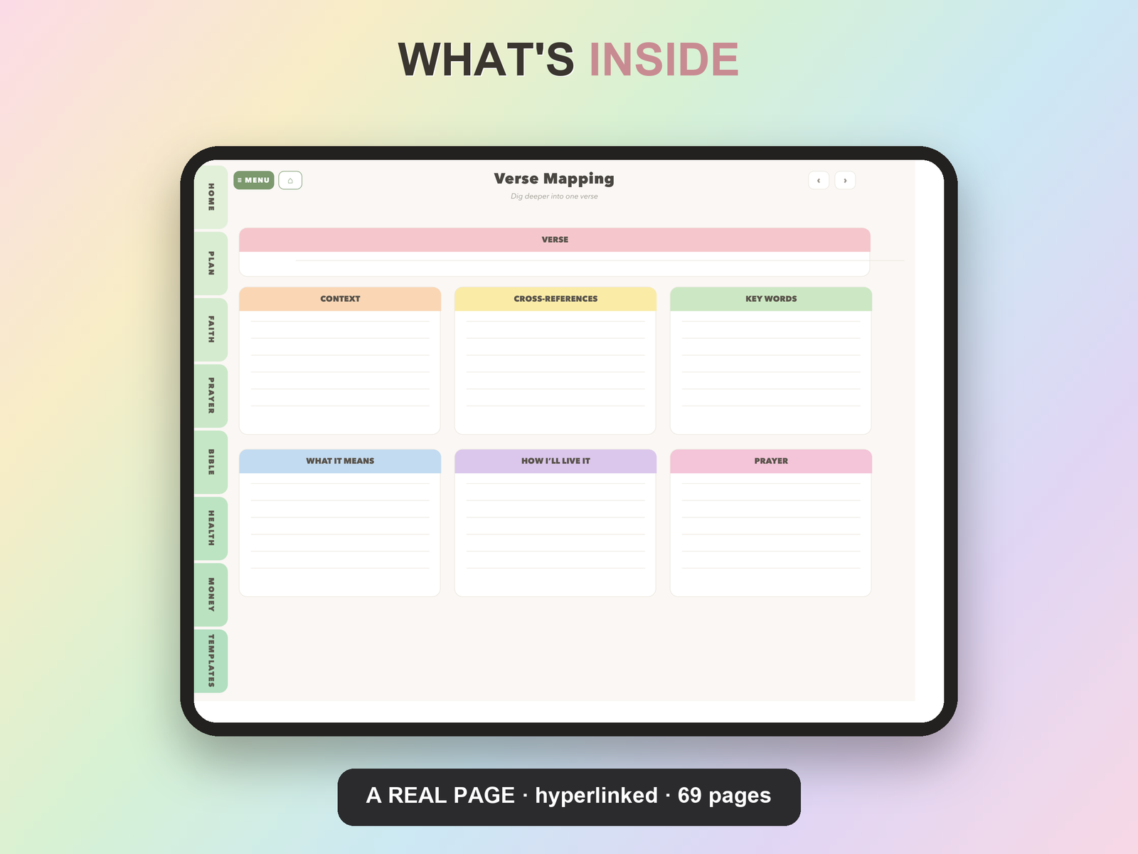 Bible Reading Plan Planner Undated | Christian Faith Planner GoodNotes iPad | Sage Green - Image 18