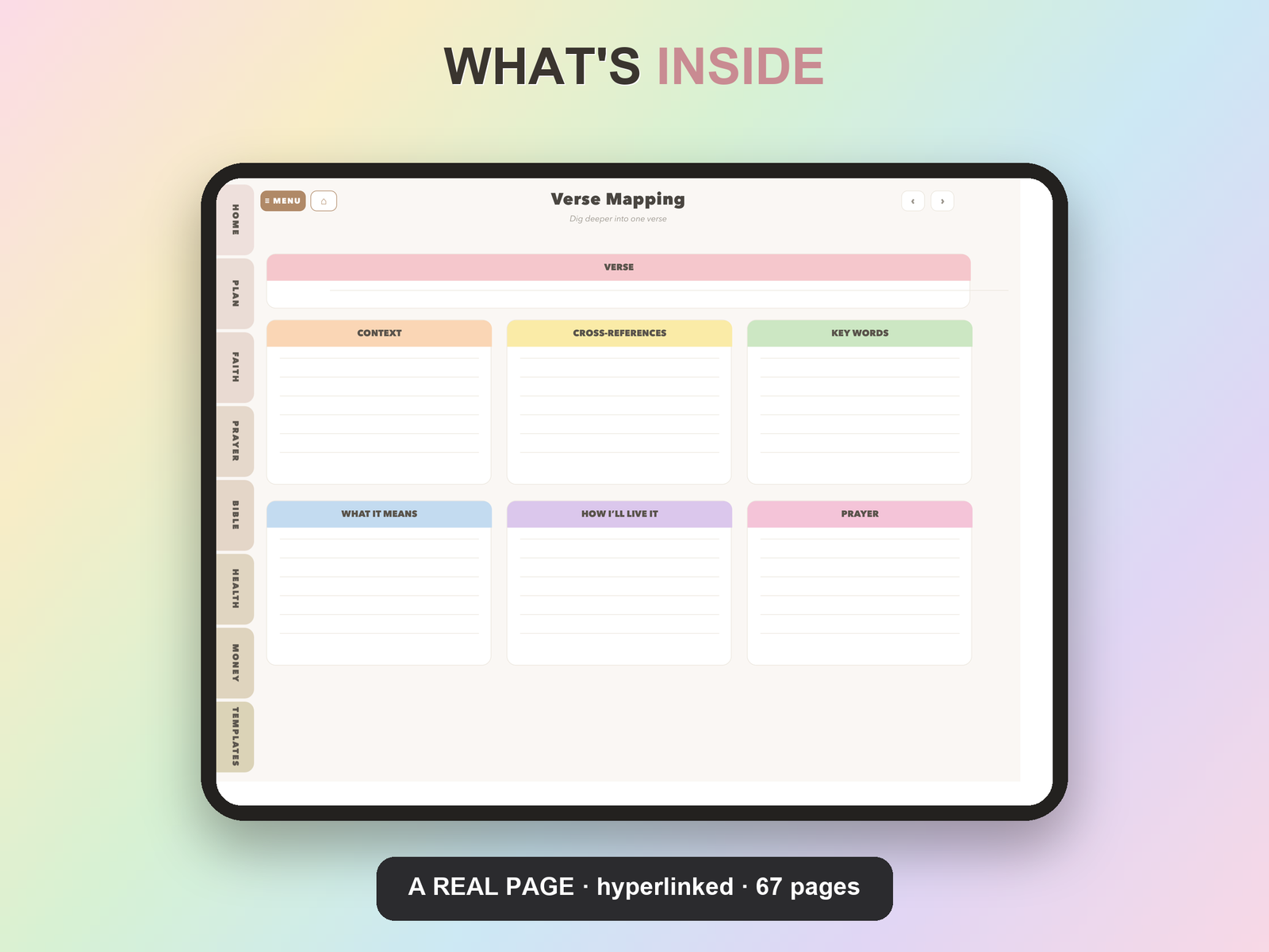 Faith 90-Day Goals Planner Undated | Christian Faith Planner GoodNotes iPad | Neutral Boho - Image 18