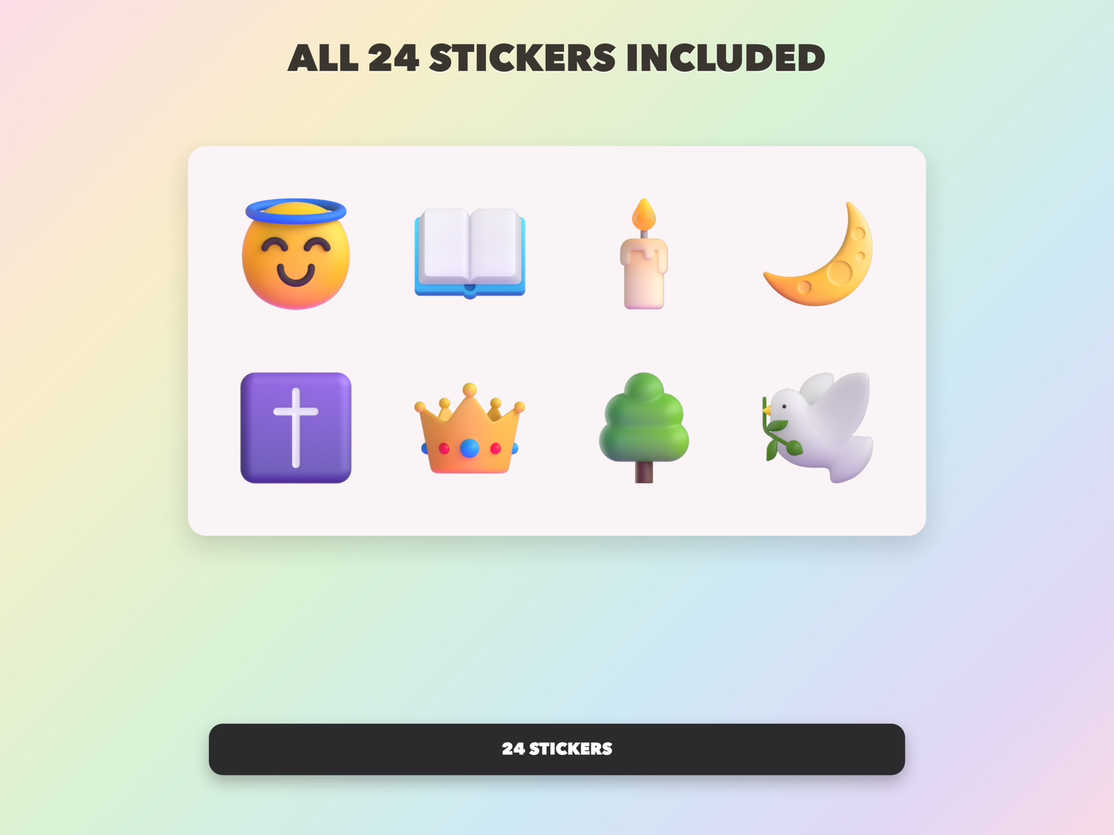 Christian ABC Stickers | Christian Digital Stickers | Bible Journaling GoodNotes Pre-Cropped PNG | Sunday School - Image 18