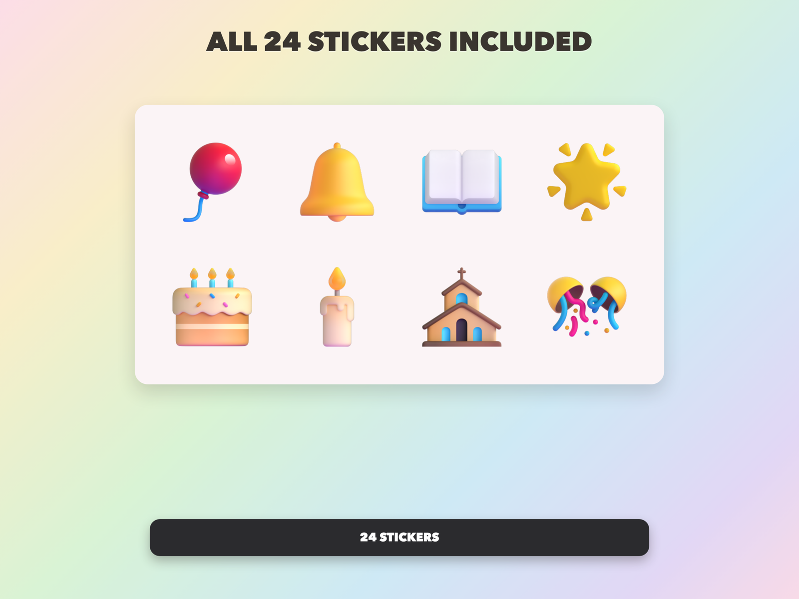 Church Anniversary Stickers | Christian Digital Stickers | Bible Journaling GoodNotes Pre-Cropped PNG | Sunday School - Image 18