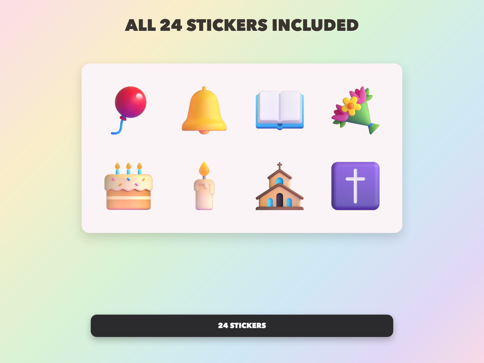 Faith Hope and Love Wedding Stickers | Christian Digital Stickers | Bible Journaling GoodNotes Pre-Cropped PNG | Sunday School - Image 18