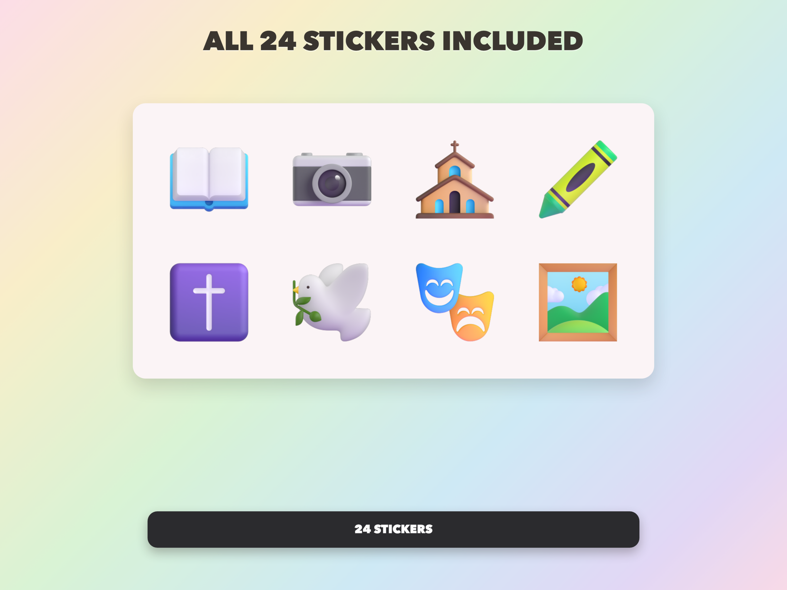 Christian Artists and Makers Stickers | Christian Digital Stickers | Bible Journaling GoodNotes Pre-Cropped PNG | Sunday School - Image 18