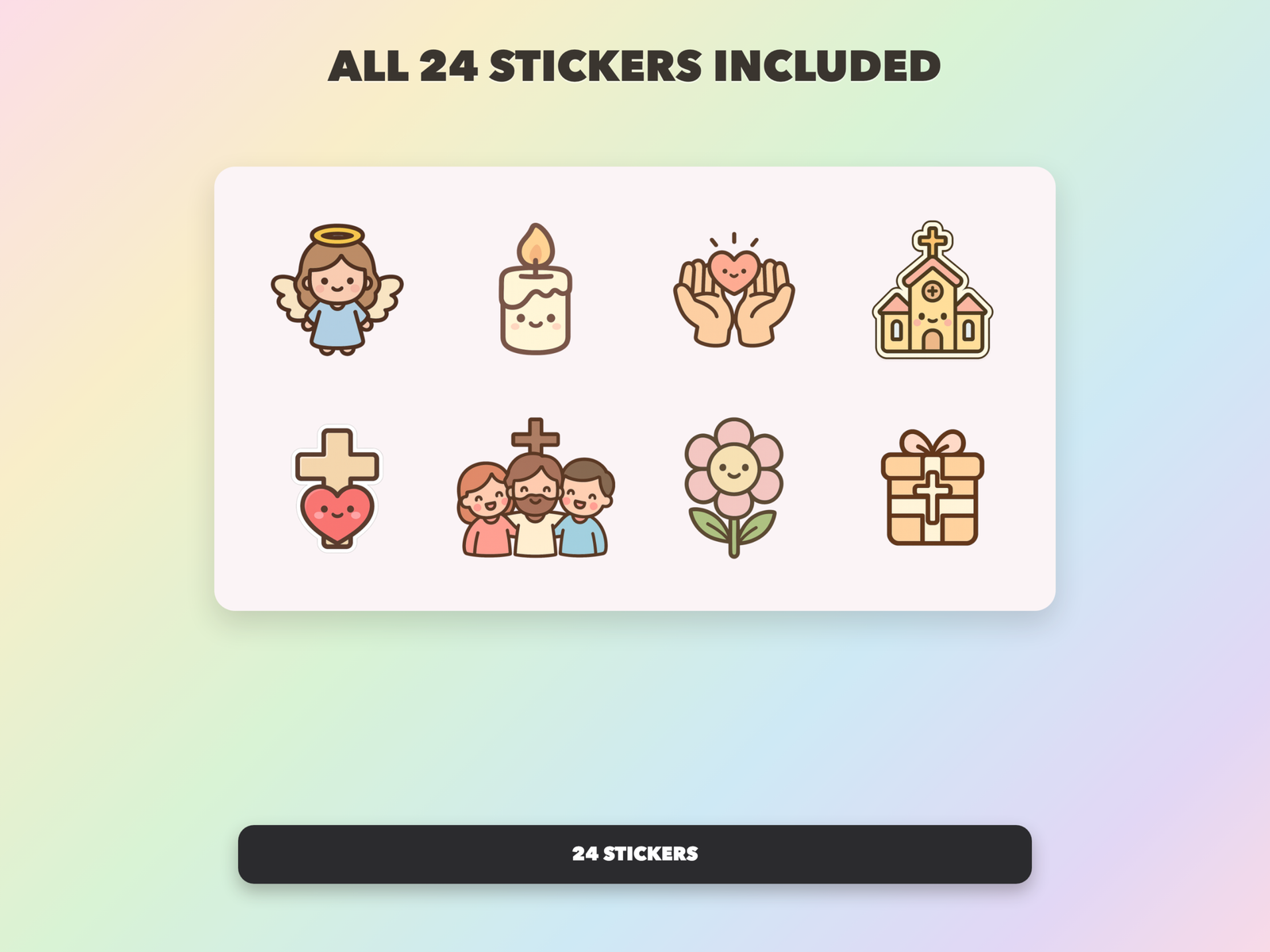 Gods Love Stickers | Christian Digital Stickers | Bible Journaling GoodNotes Pre-Cropped PNG | Sunday School - Image 18