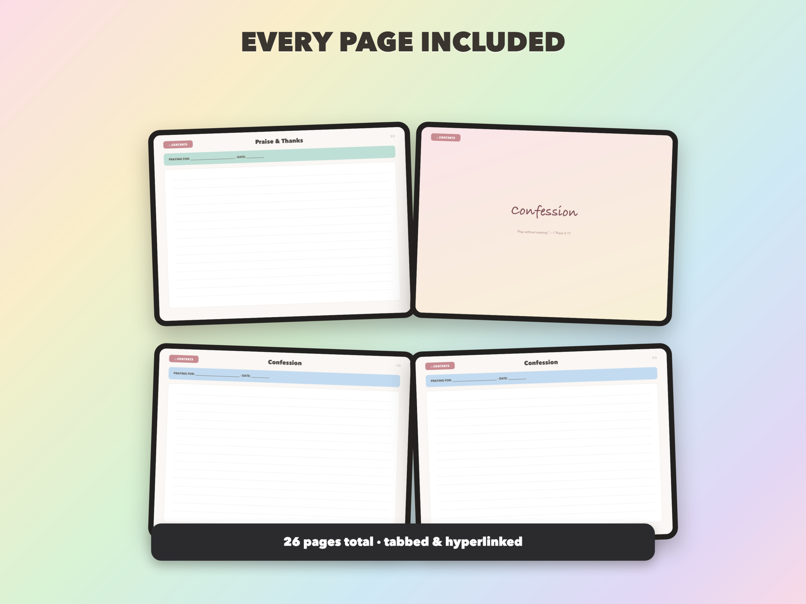 Prayer Notebook | Christian Digital Notebook | Tabbed Hyperlinked GoodNotes iPad | Bible - Image 17