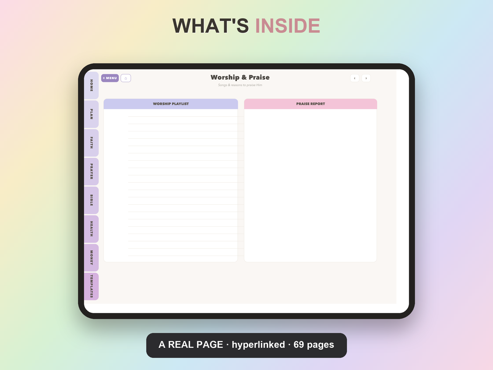 Worship Leader Planner Undated | Christian Faith Planner GoodNotes iPad | Lavender - Image 20