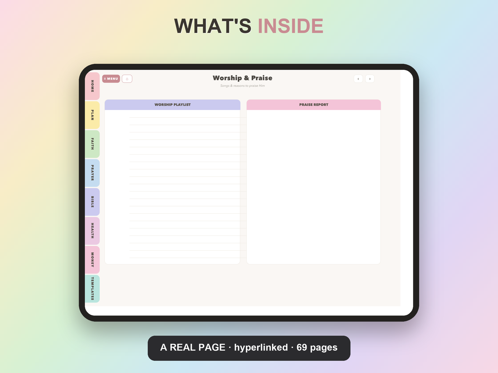 Christian Kids Planner Undated | Christian Faith Planner GoodNotes iPad | Pastel Rainbow - Image 20