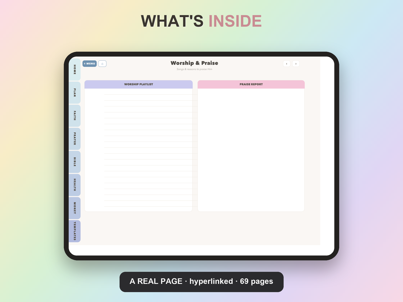 Christian Nurse Planner Undated | Christian Faith Planner GoodNotes iPad | Dusty Blue - Image 20