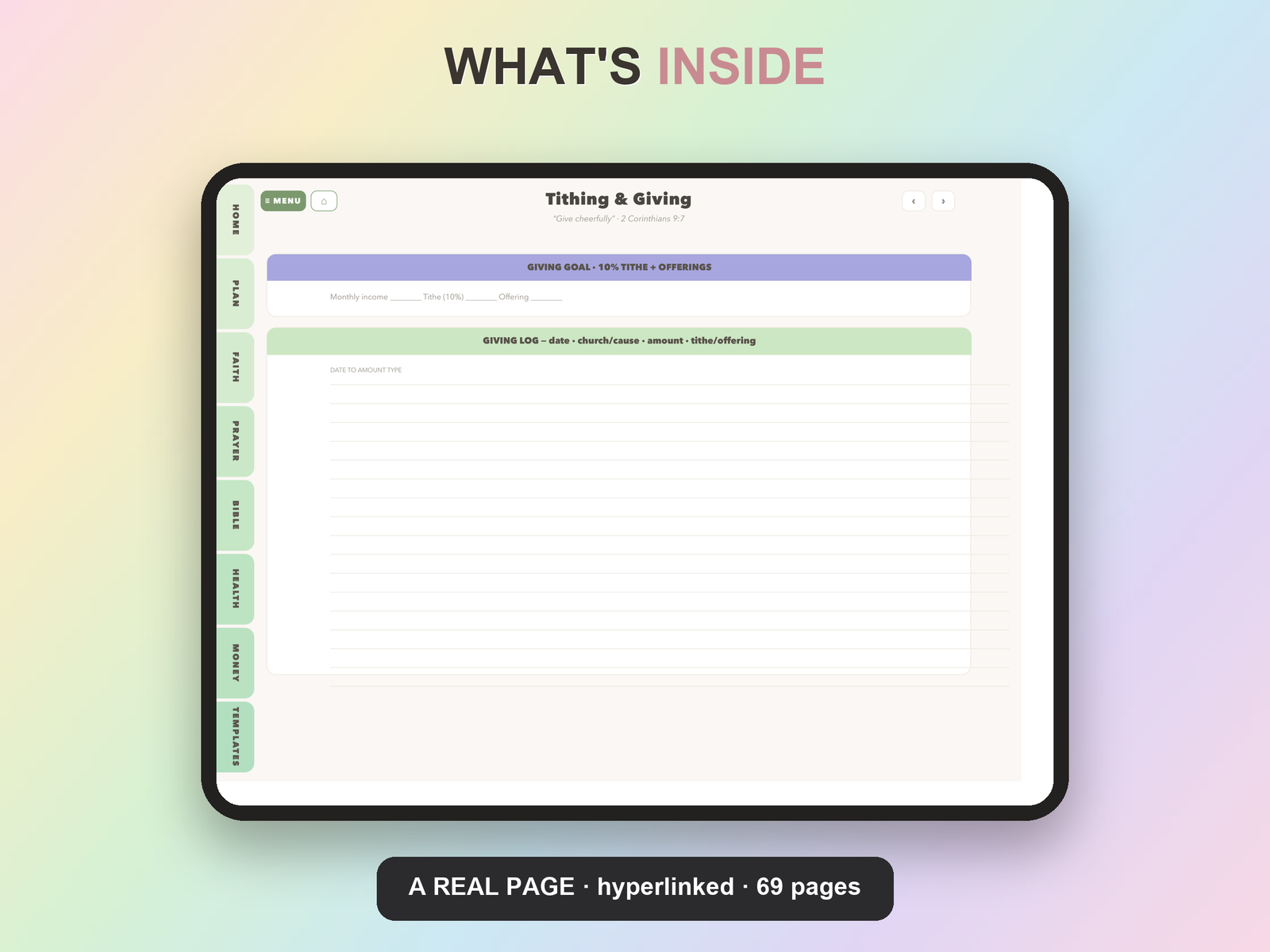 Bible Reading Plan Planner Undated | Christian Faith Planner GoodNotes iPad | Sage Green - Image 20