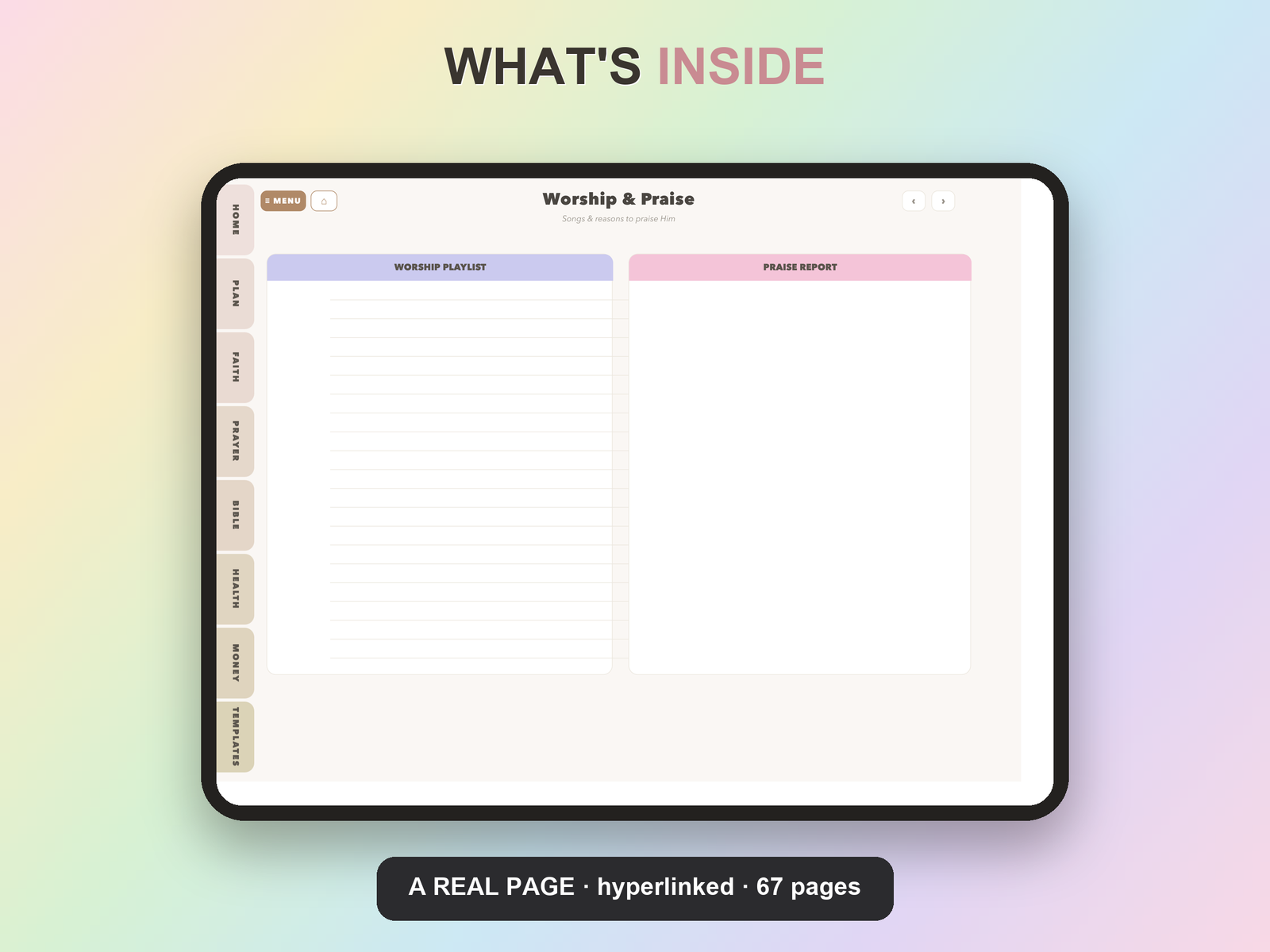 Faith 90-Day Goals Planner Undated | Christian Faith Planner GoodNotes iPad | Neutral Boho - Image 20