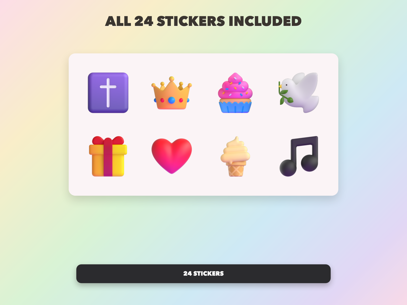 Christian Birthday Stickers | Christian Digital Stickers | Bible Journaling GoodNotes Pre-Cropped PNG | Sunday School - Image 19