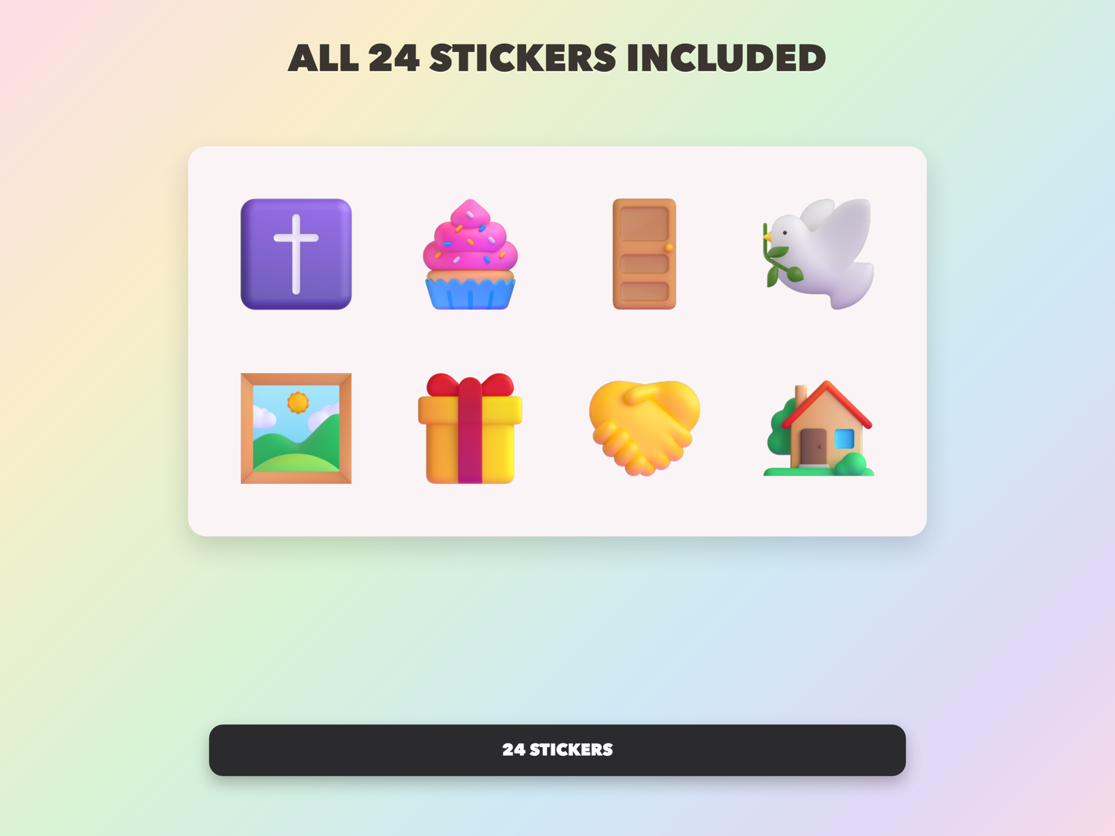 Christian Hospitality Stickers | Christian Digital Stickers | Bible Journaling GoodNotes Pre-Cropped PNG | Sunday School - Image 19