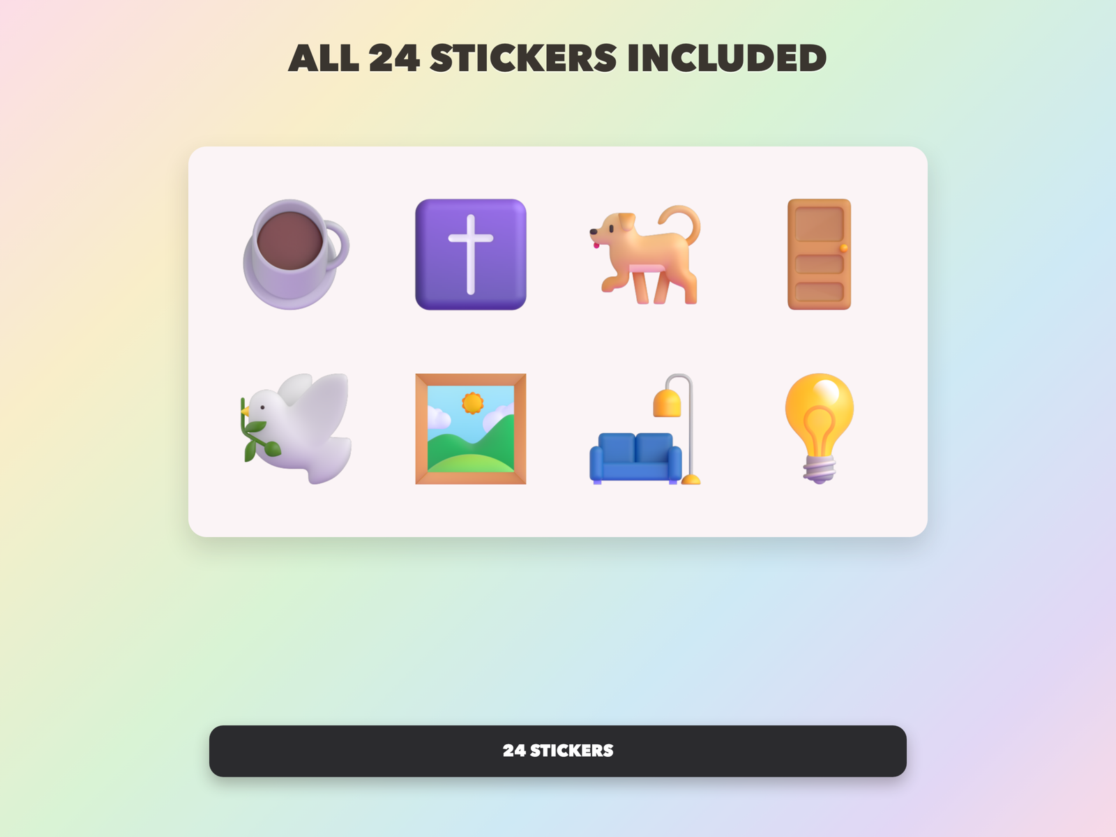Cozy Christian Home Stickers | Christian Digital Stickers | Bible Journaling GoodNotes Pre-Cropped PNG | Sunday School - Image 19