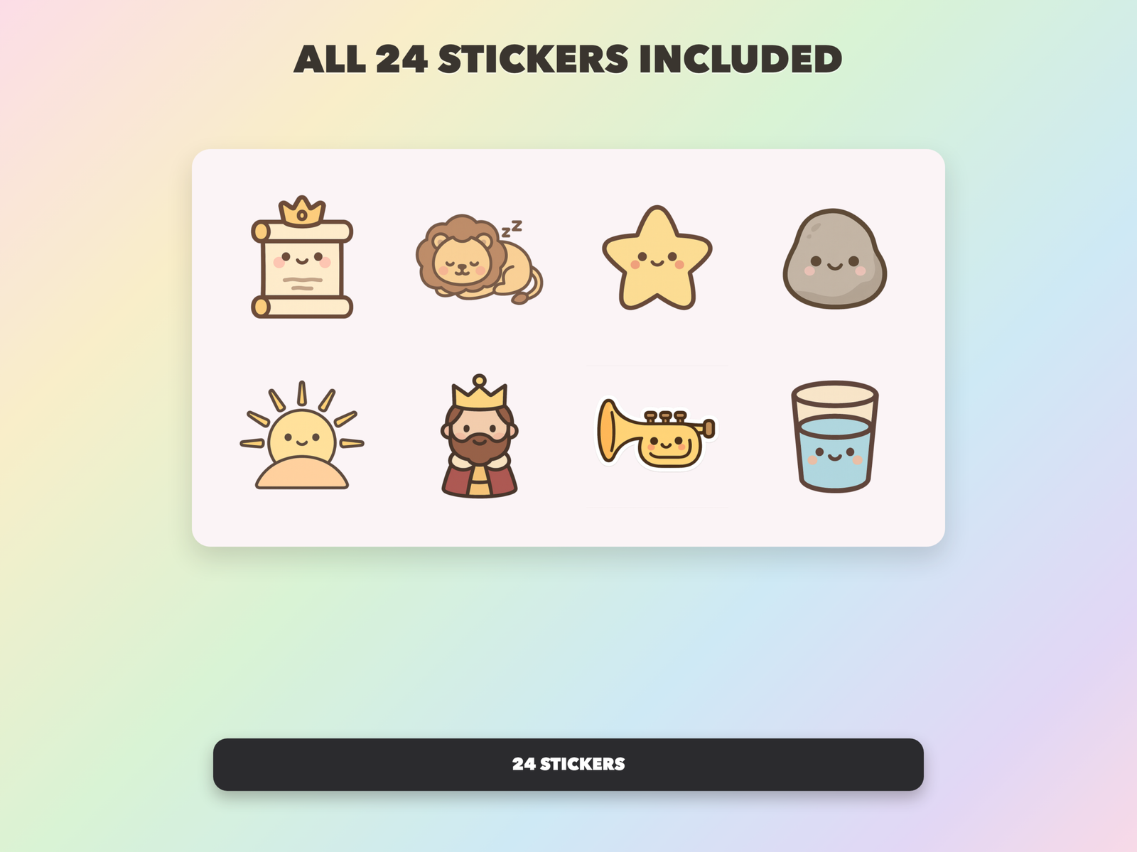 Daniel and the Lions Stickers | Christian Digital Stickers | Bible Journaling GoodNotes Pre-Cropped PNG | Sunday School - Image 20