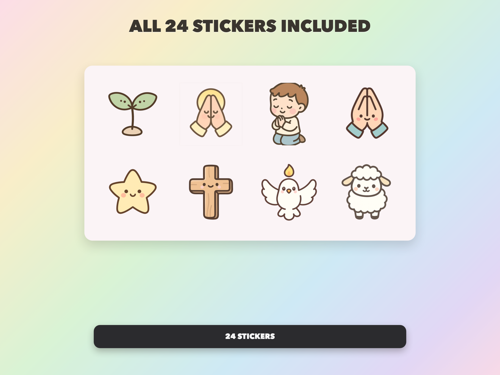 Gods Love Stickers | Christian Digital Stickers | Bible Journaling GoodNotes Pre-Cropped PNG | Sunday School - Image 20