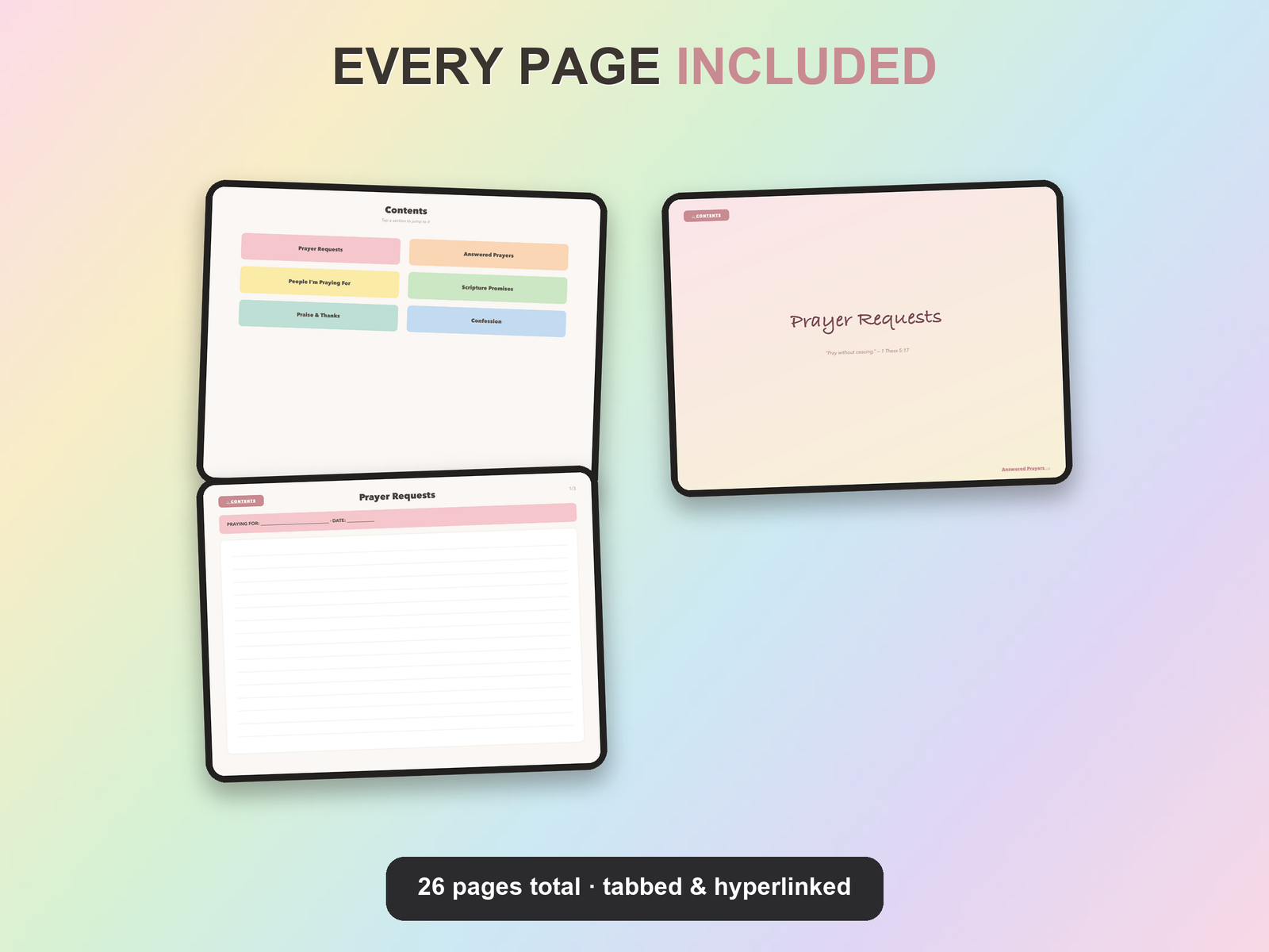 Prayer Notebook | Christian Digital Notebook | Tabbed Hyperlinked GoodNotes iPad | Bible - Image 18