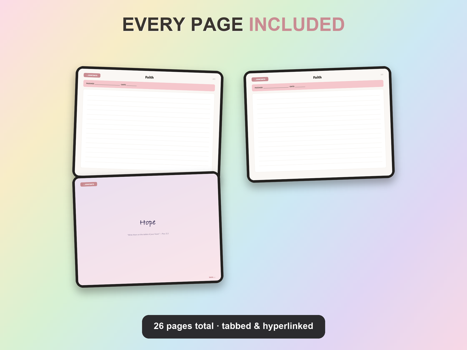 Scripture Writing Notebook | Christian Digital Notebook | Tabbed Hyperlinked GoodNotes iPad | Bible - Image 18