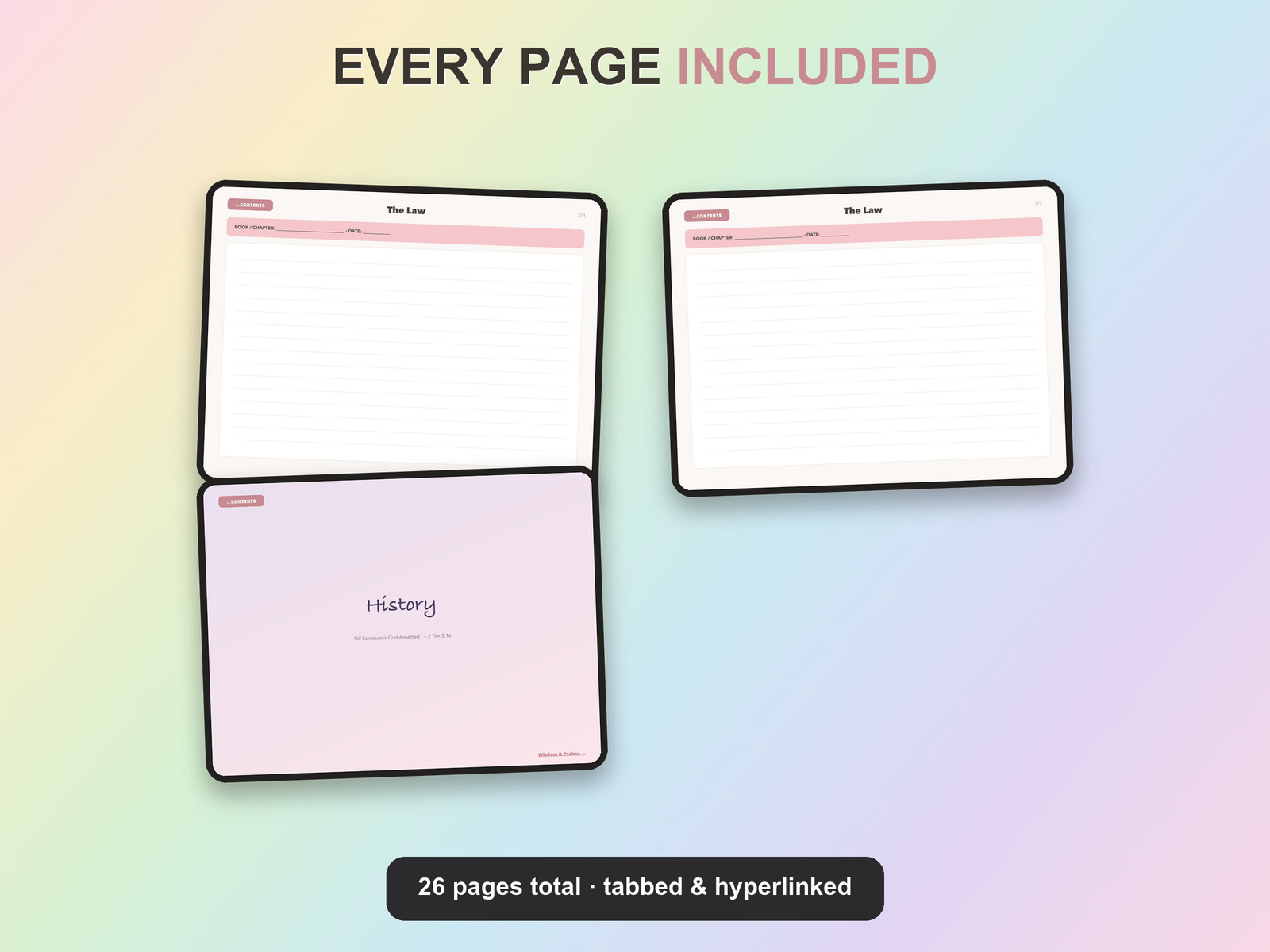 Bible Study Notebook | Christian Digital Notebook | Tabbed Hyperlinked GoodNotes iPad | Bible - Image 18