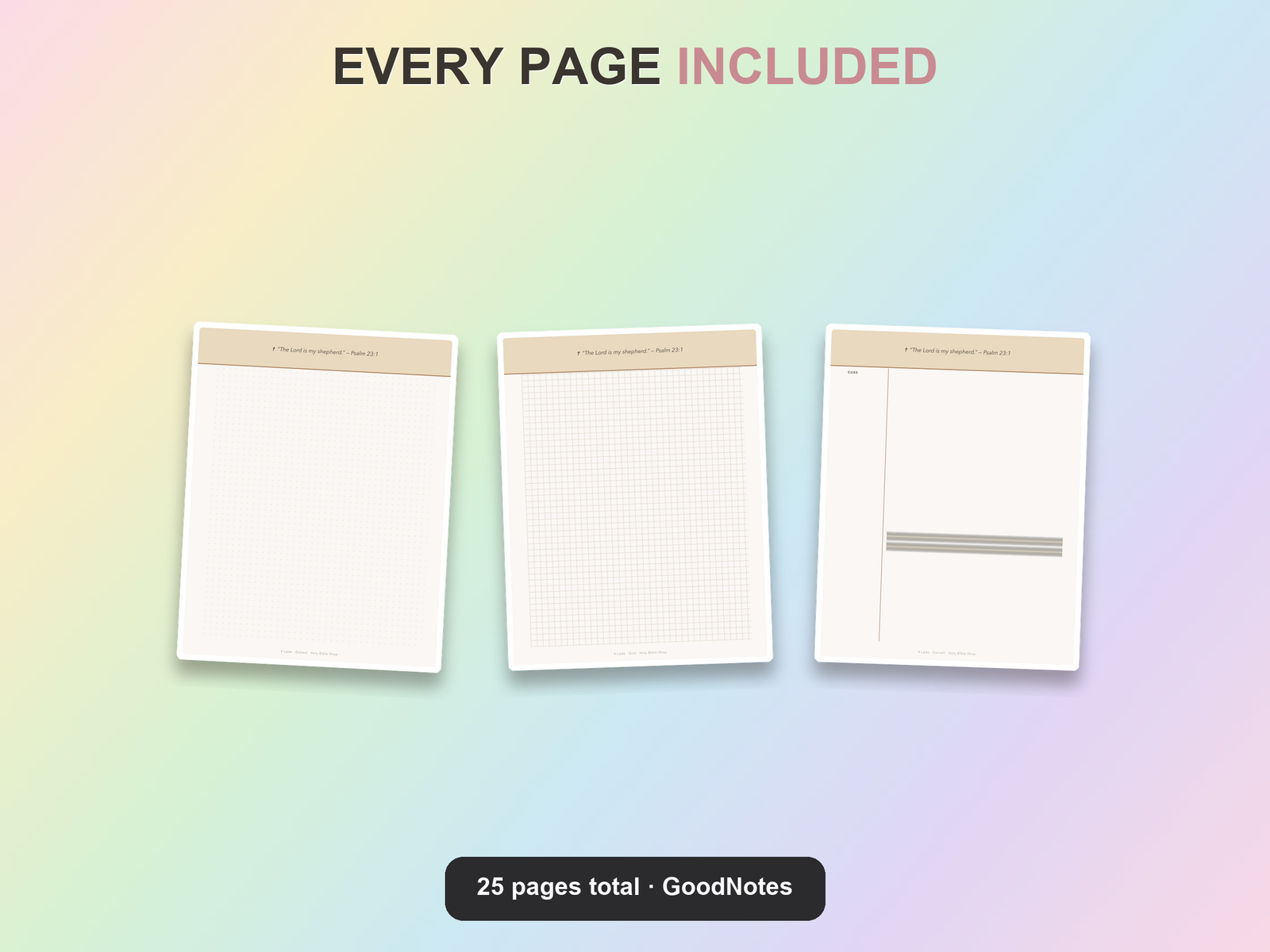 Neutral Boho Note Paper | Christian Digital Note Paper | Scripture GoodNotes Notability | Bible Study - Image 19