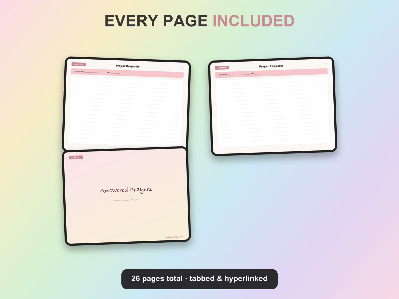 Prayer Notebook | Christian Digital Notebook | Tabbed Hyperlinked GoodNotes iPad | Bible - Image 19