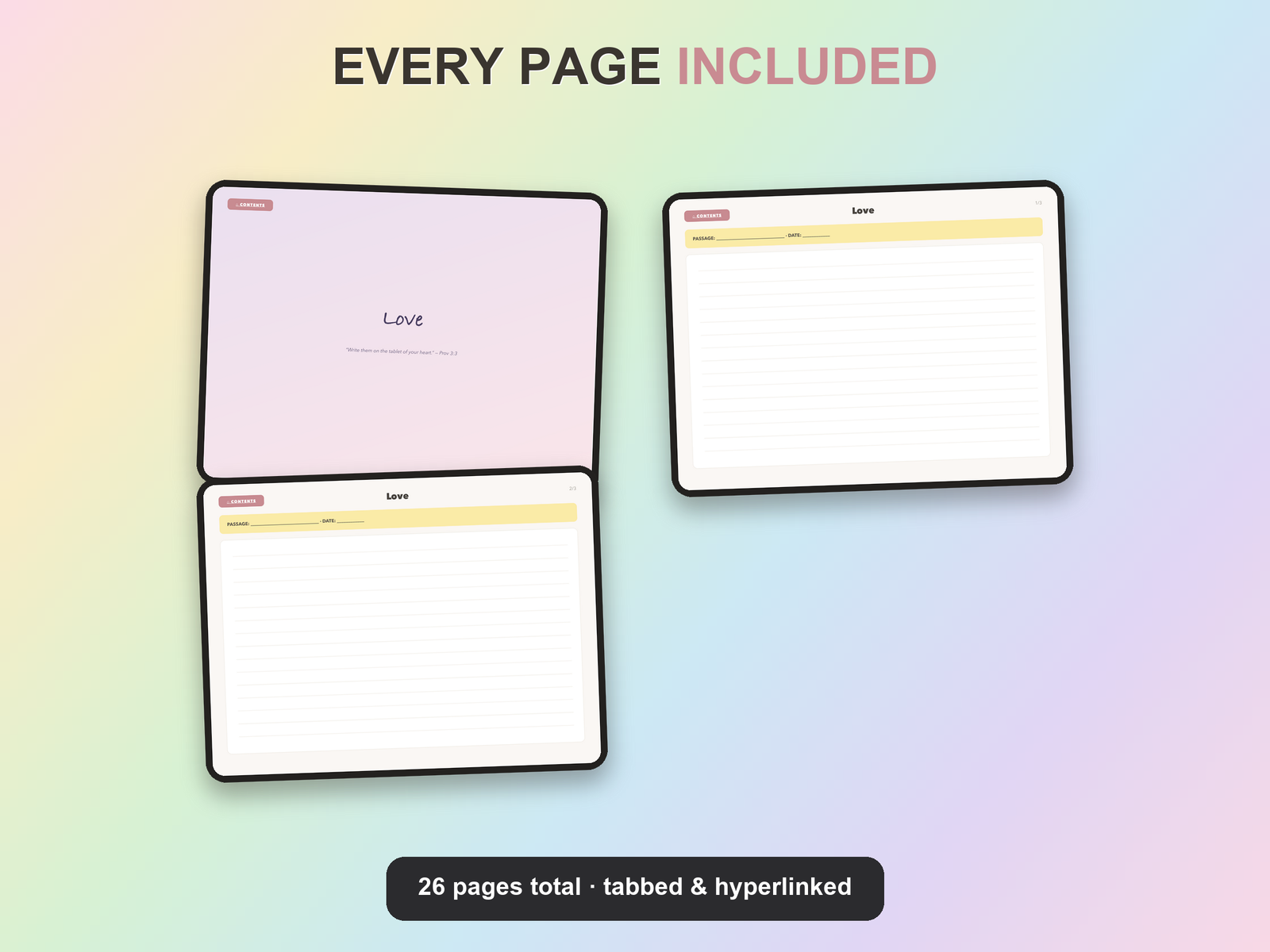 Scripture Writing Notebook | Christian Digital Notebook | Tabbed Hyperlinked GoodNotes iPad | Bible - Image 20
