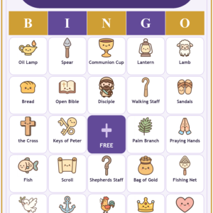 The 12 Disciples Bingo, 60 Printable Christian Cards, Bible Apostles Game, Sunday School Activity, Kids Bible Game, Scripture Study